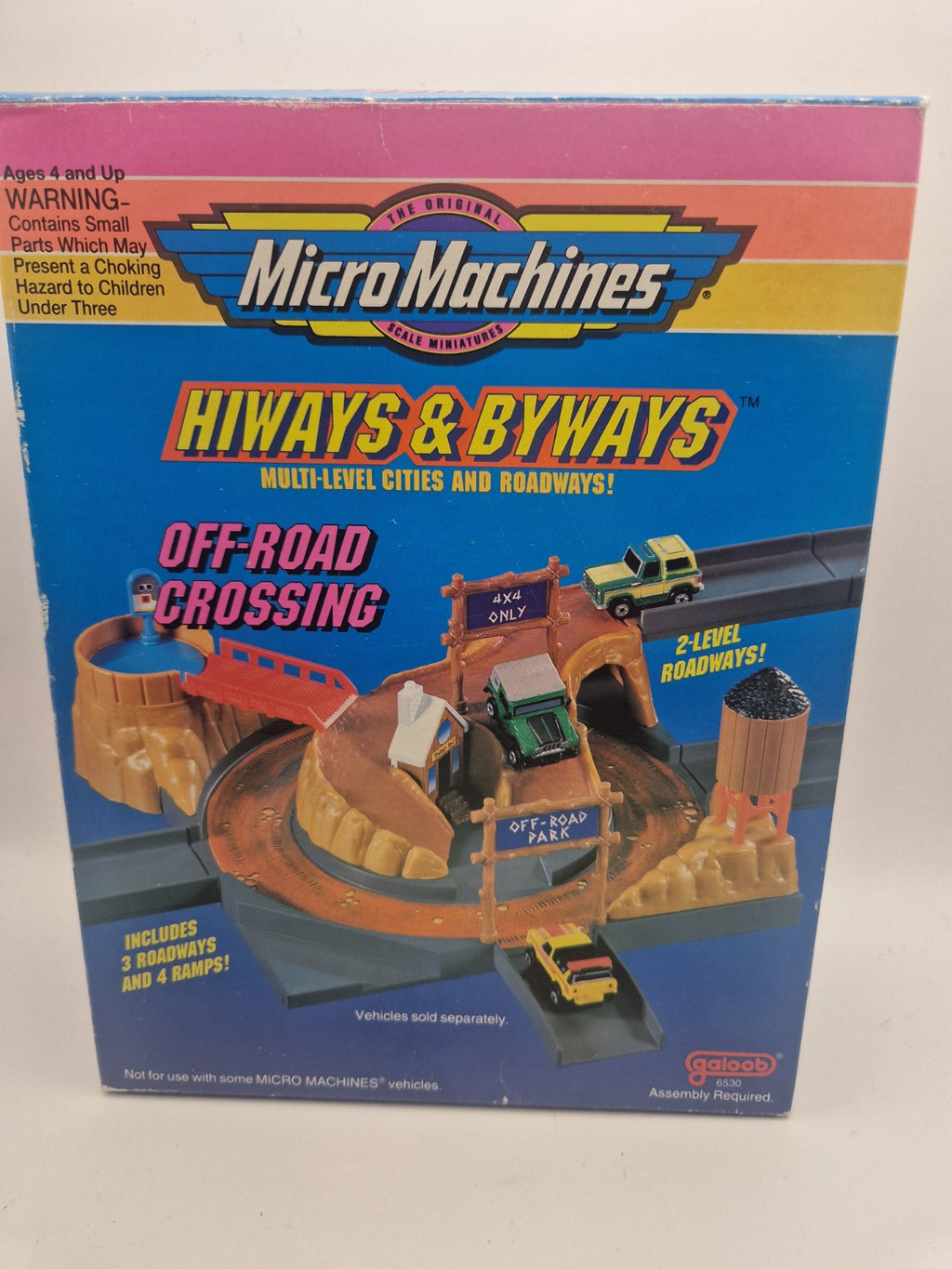 Originalt Micro Machines Hiways & Byways Off-Road Crossing fra 1992 forside