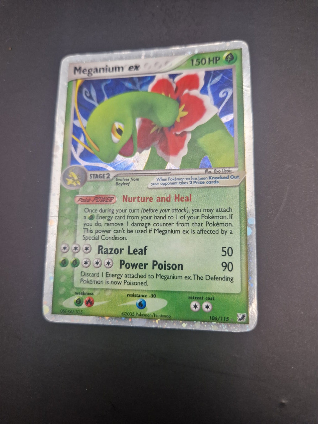 1. Forside av Meganium ex 106/115 fra EX Unseen Forces.
