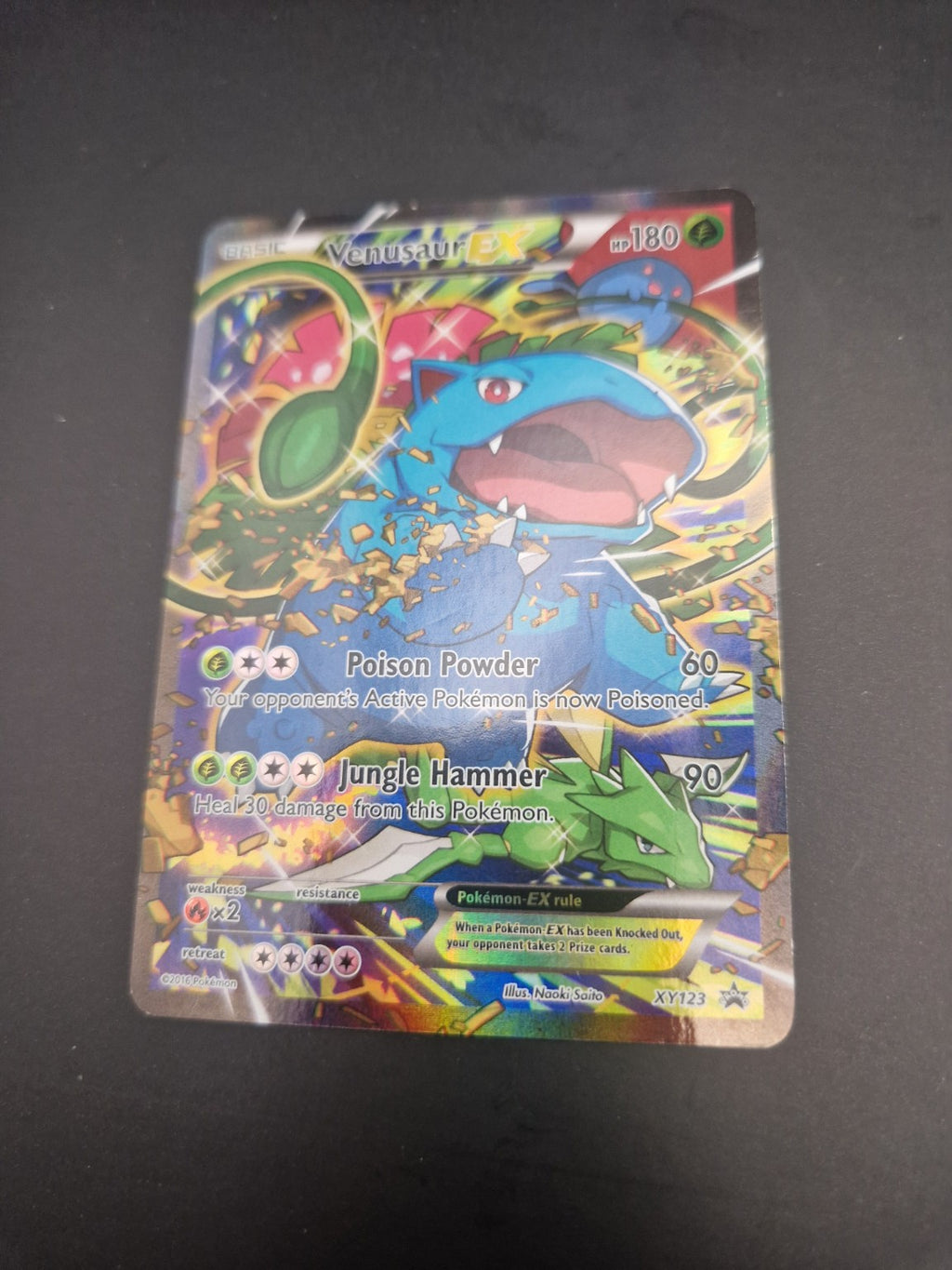 1. Forside av Venusaur EX XY123 Full Art Promo.
