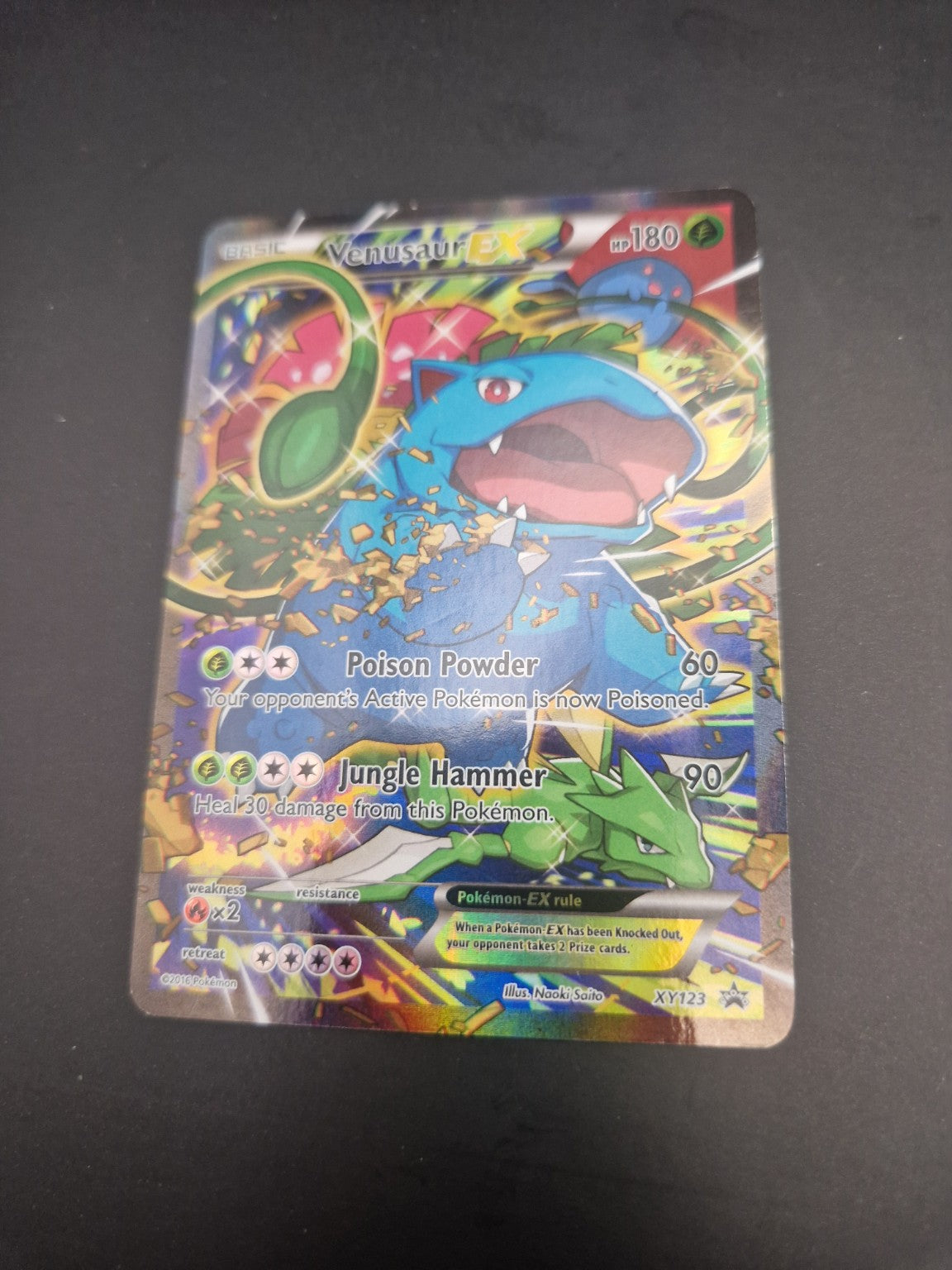 1. Forside av Venusaur EX XY123 Full Art Promo.

