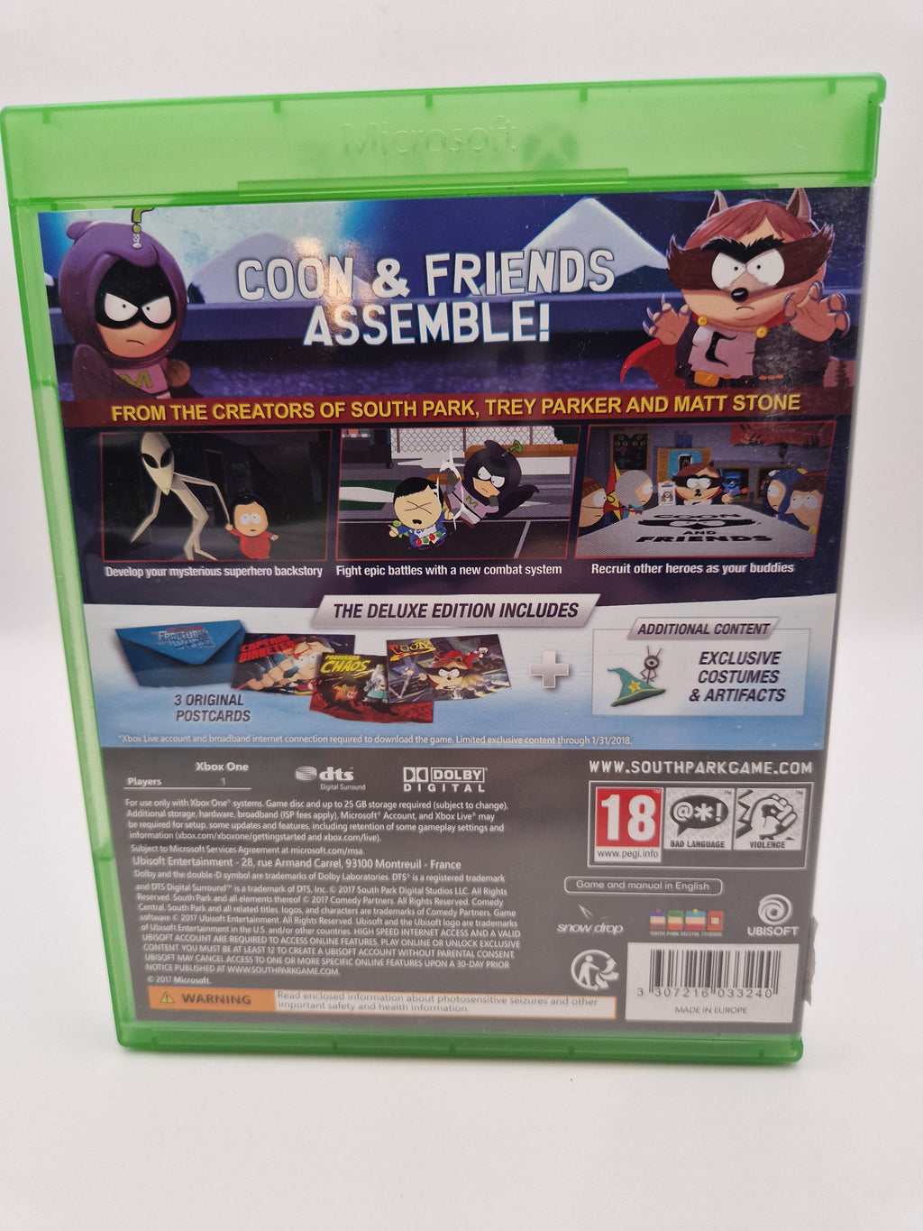 South Park The Fractured But Whole Deluxe Edition Xbox One – bakside med informasjon