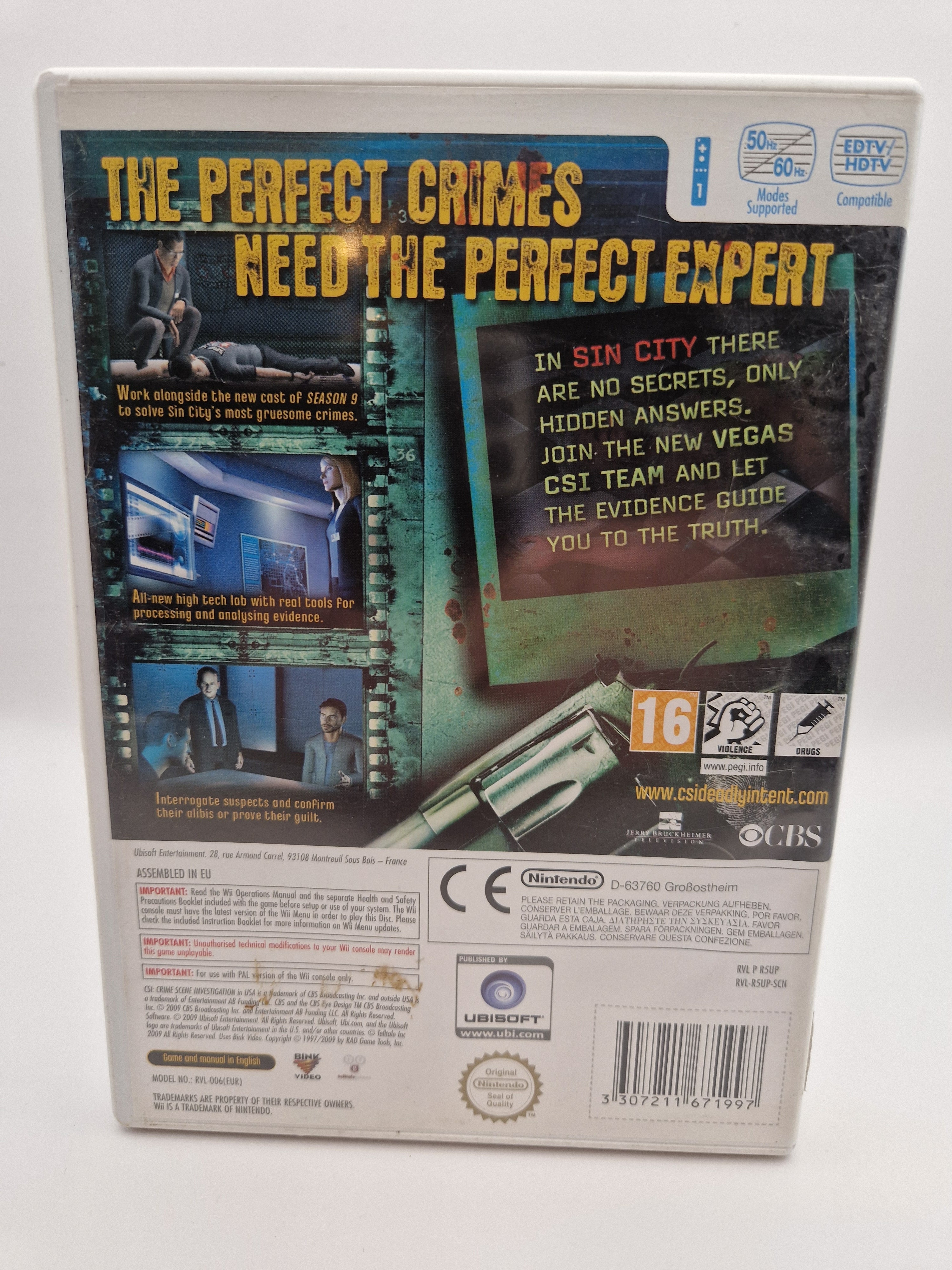 CSI Deadly Intent Wii – bakside med spillinformasjon