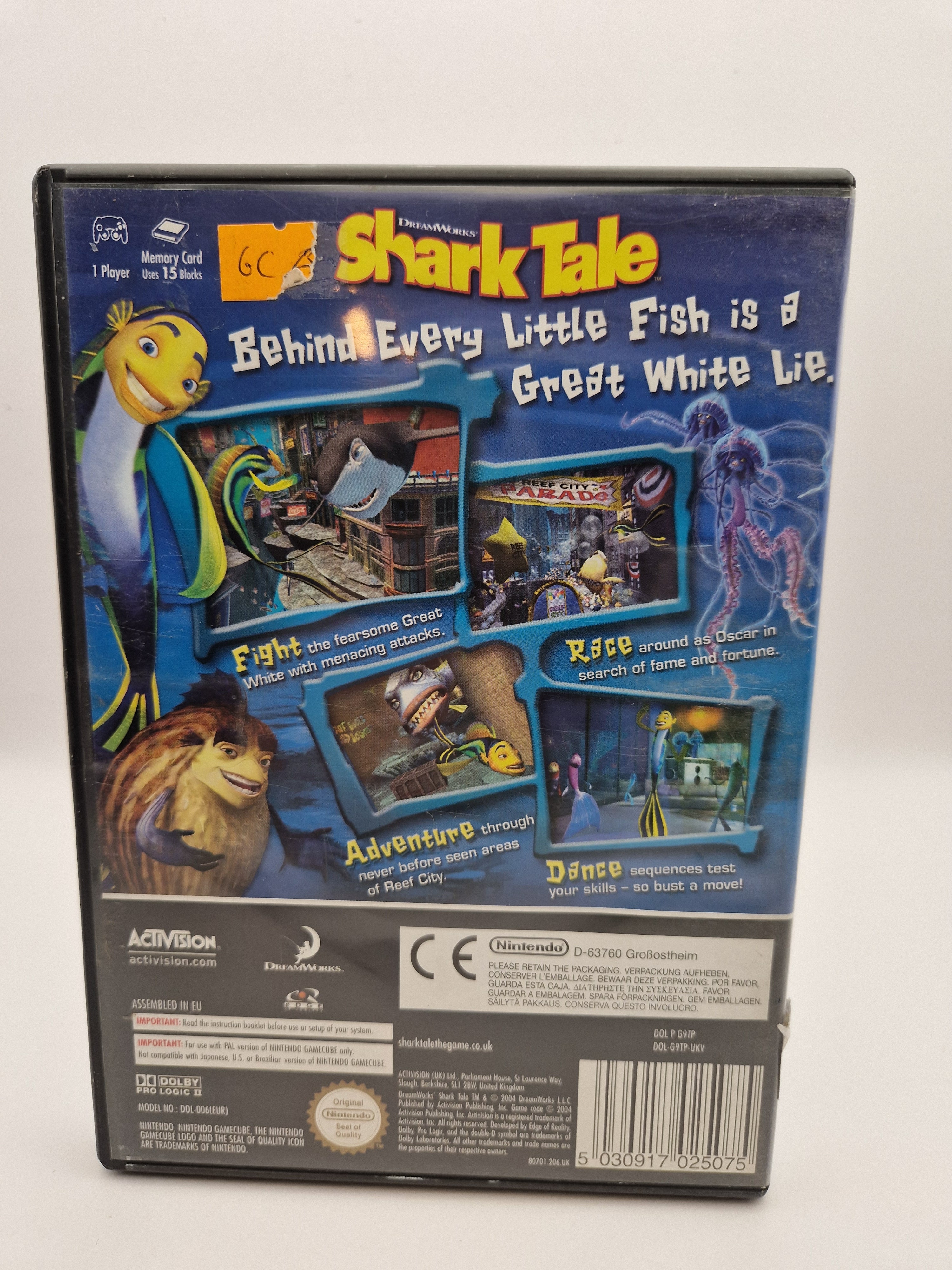 Shark Tale – bakside med spillinformasjon