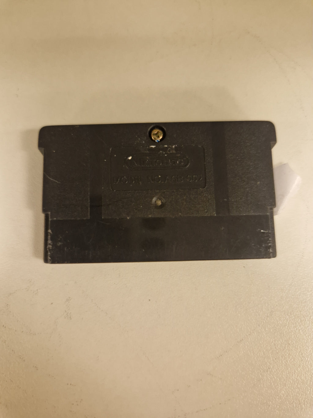 Bakside av original Nintendo Game Boy Advance kassett