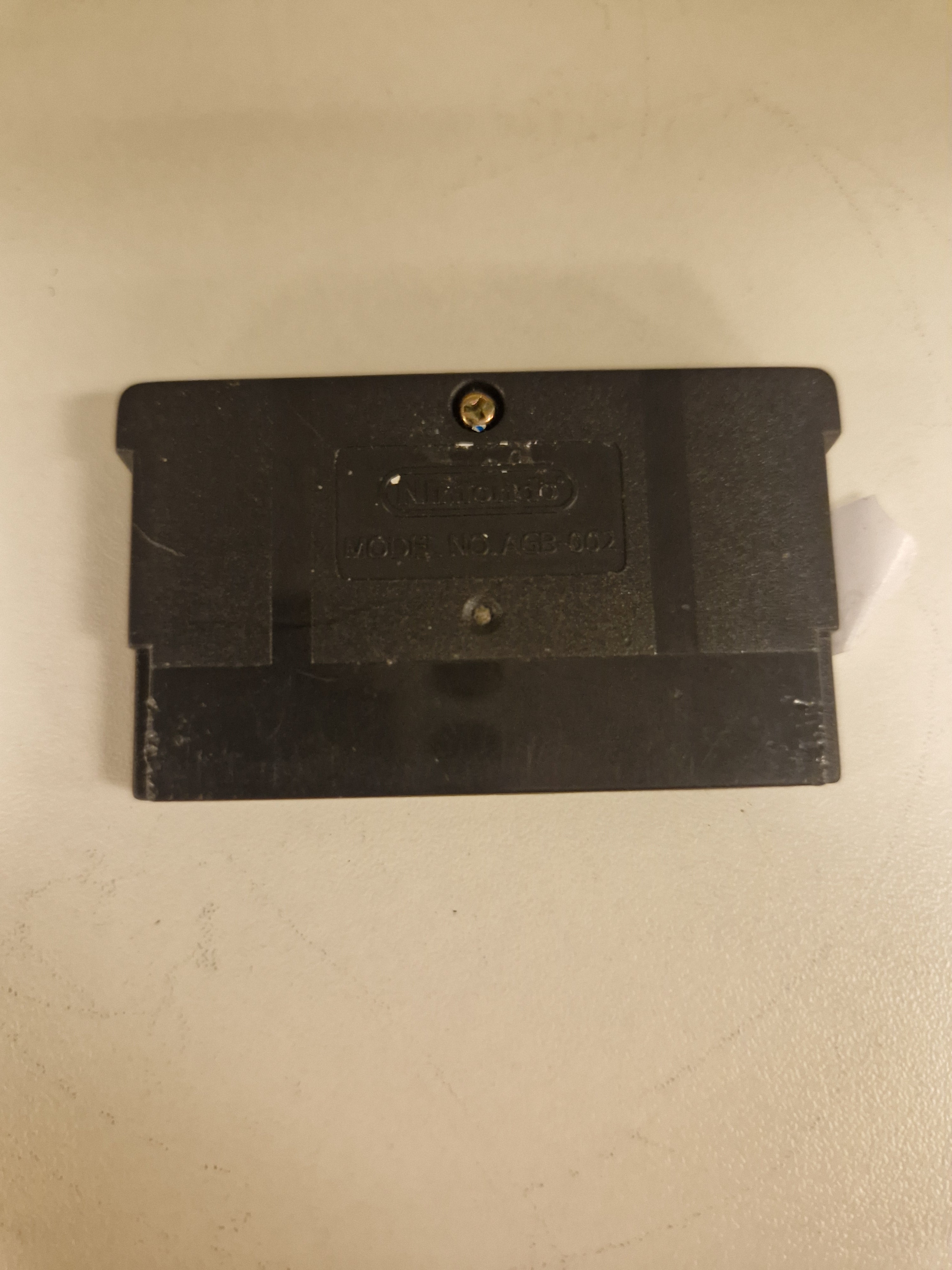 Bakside av original Nintendo Game Boy Advance kassett