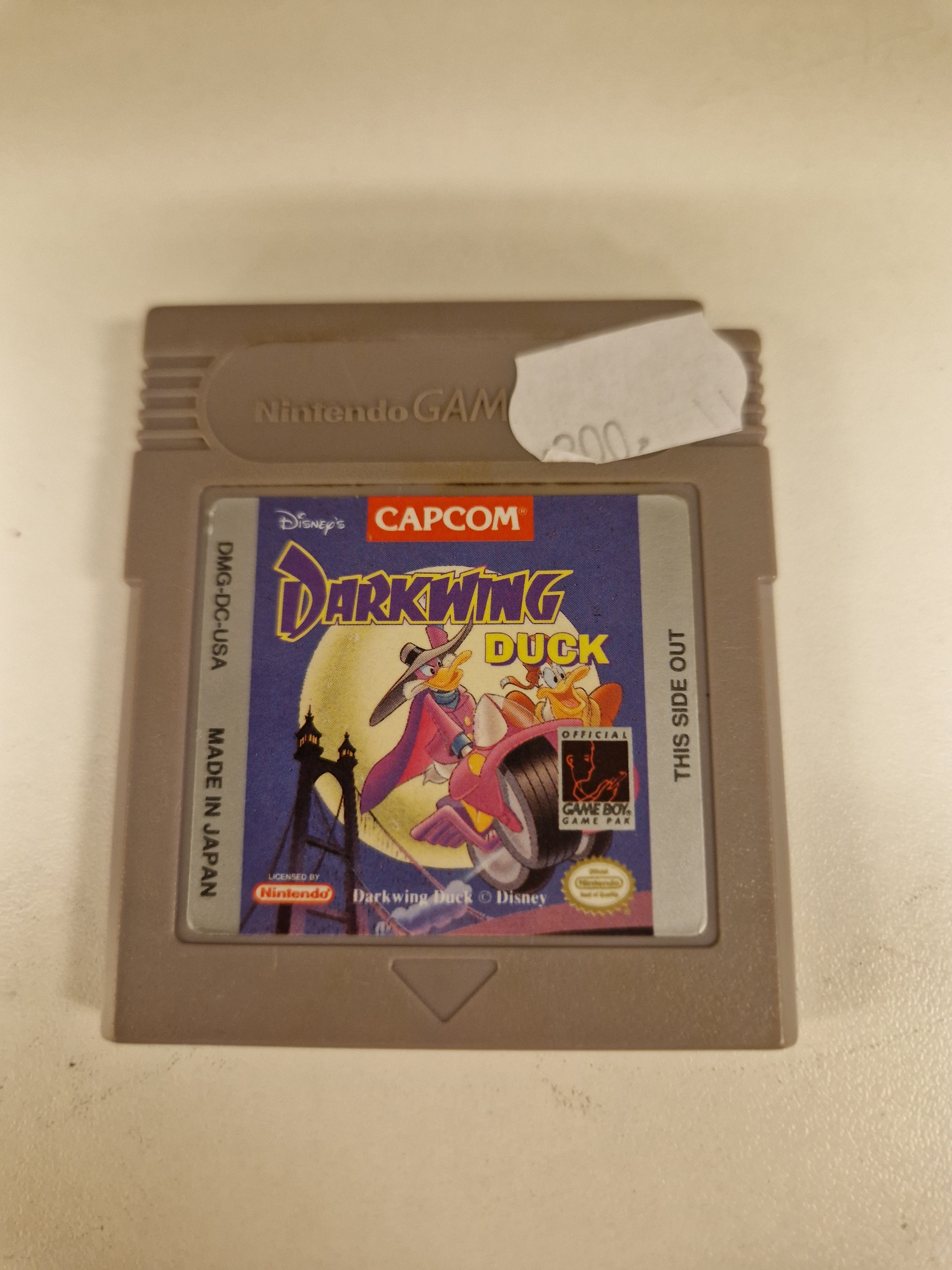 Forside av Darkwing Duck Game Boy cartridge