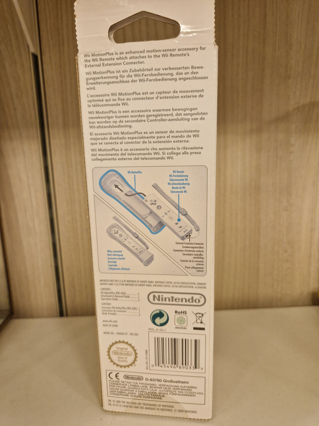 Bakside av original emballasje med produktinformasjon