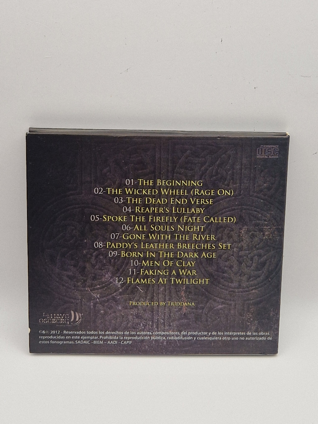 Triddana – Ripe for Rebellion CD bakside med sporliste