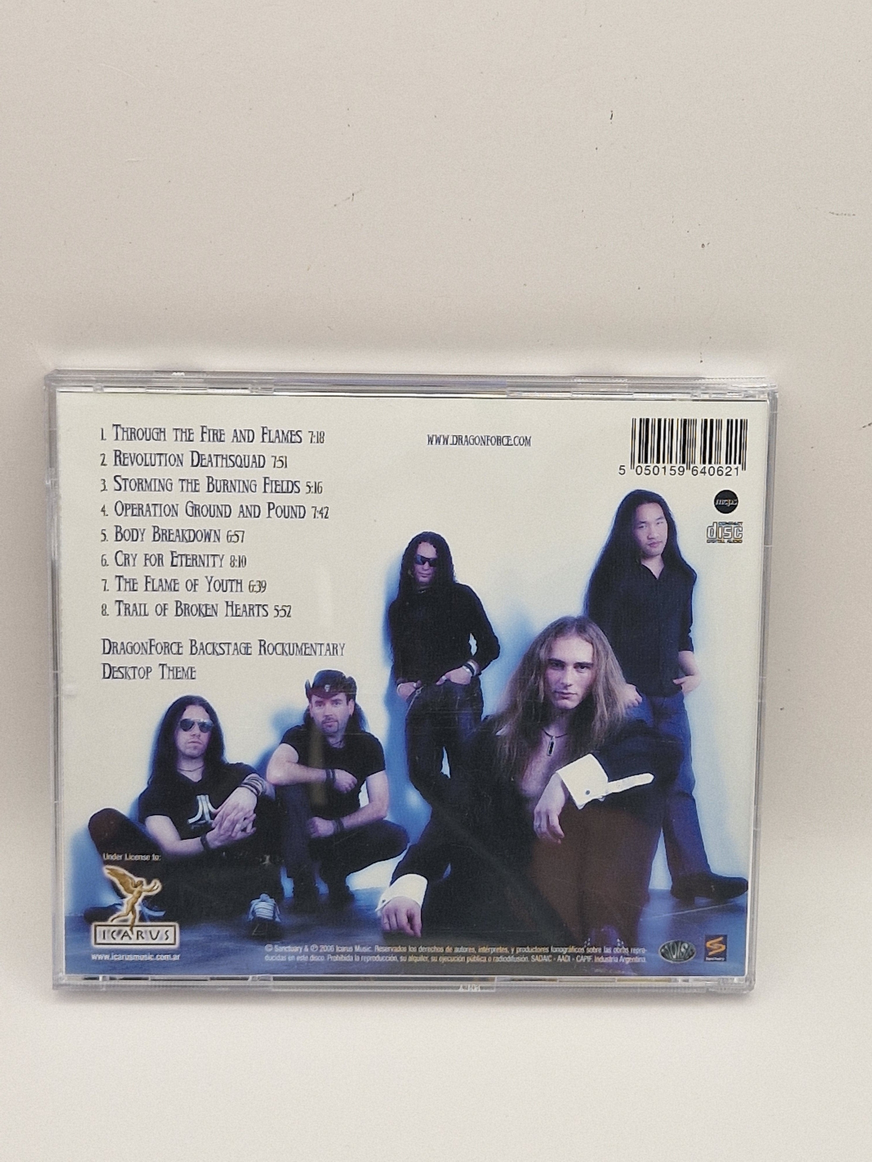 DragonForce – Valley of the Damned CD bakside med låtliste
