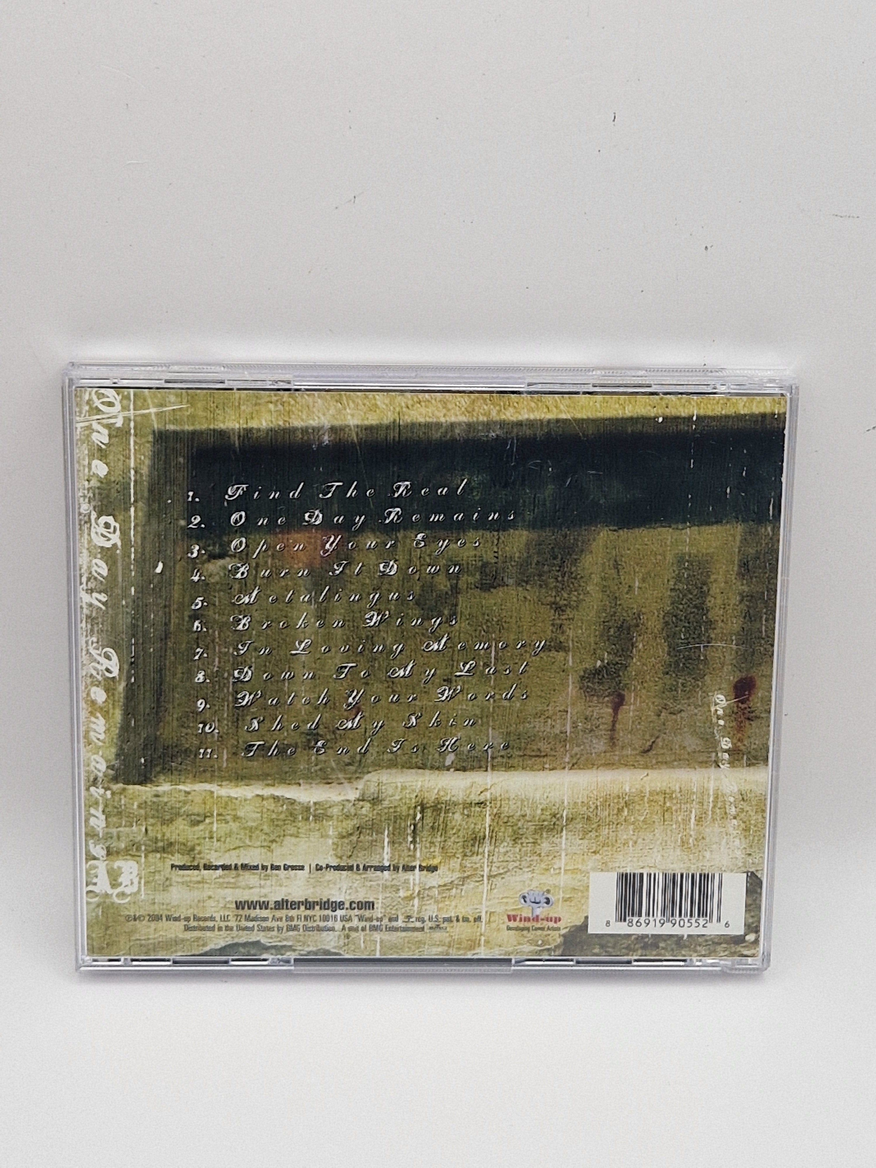 Alter Bridge CD bakside med låtliste