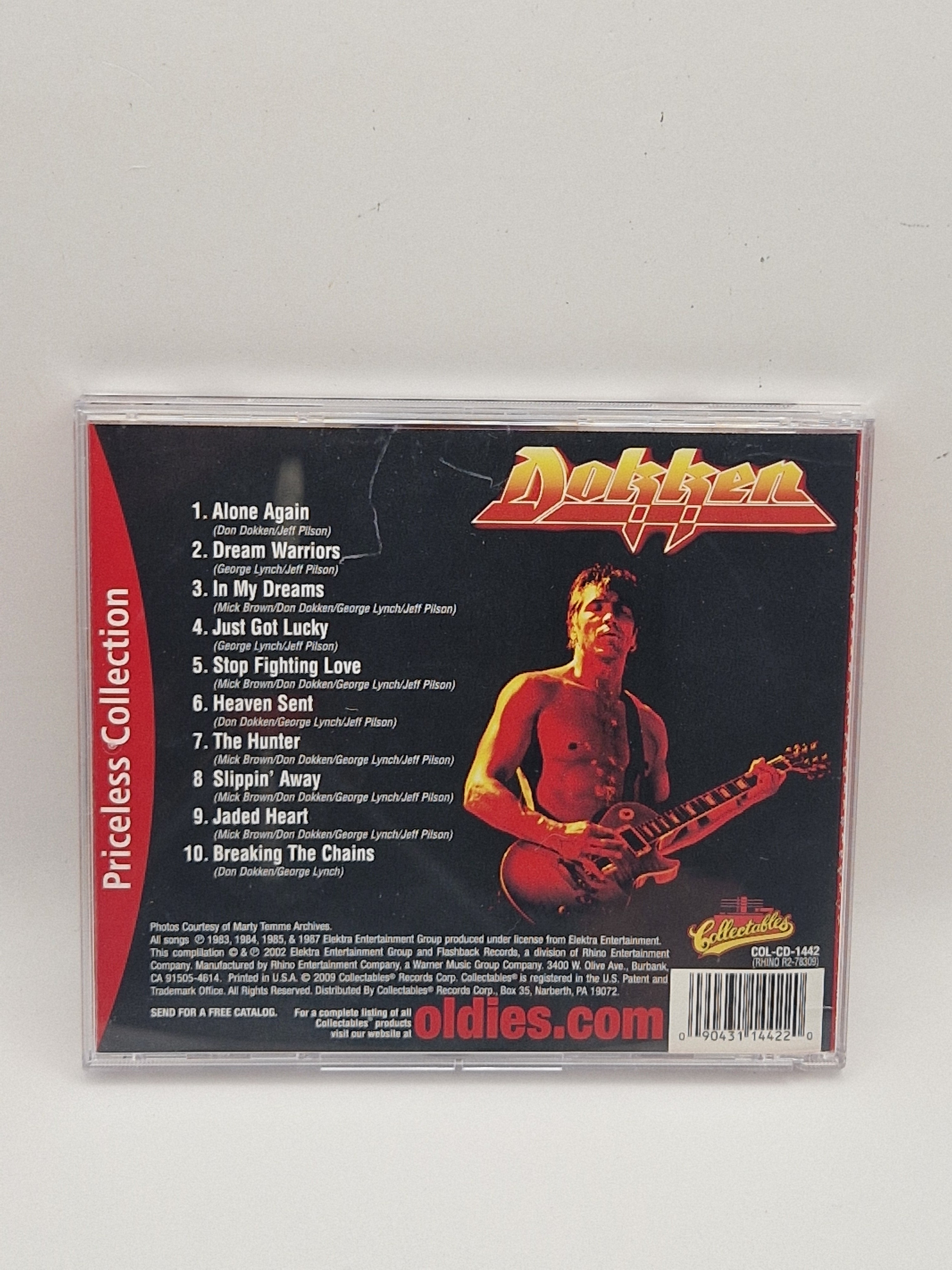 Dokken – Alone Again And Other Hits, bakside med låter