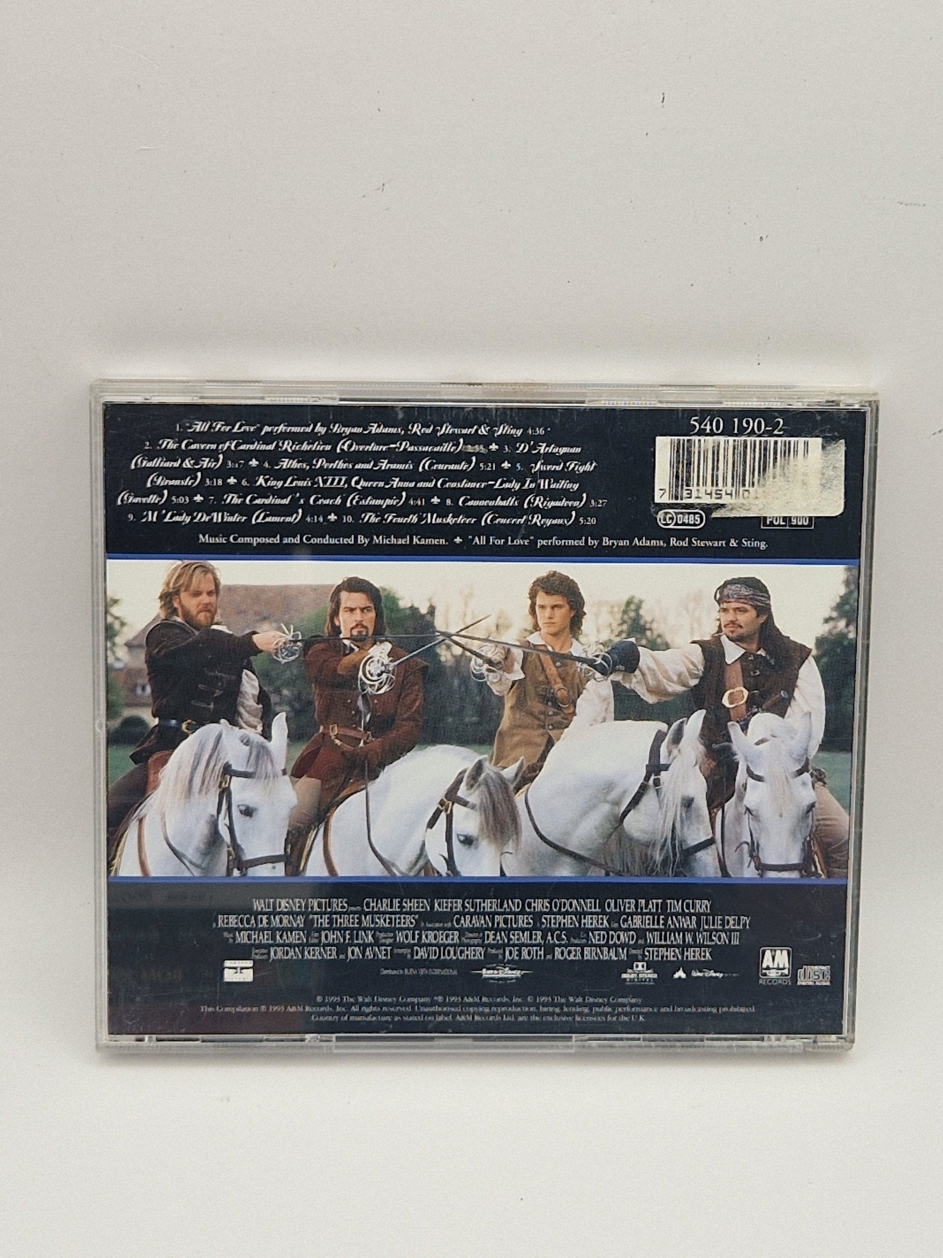 Michael Kamen – The Three Musketeers (Original Motion Picture Soundtrack) bakside med låter