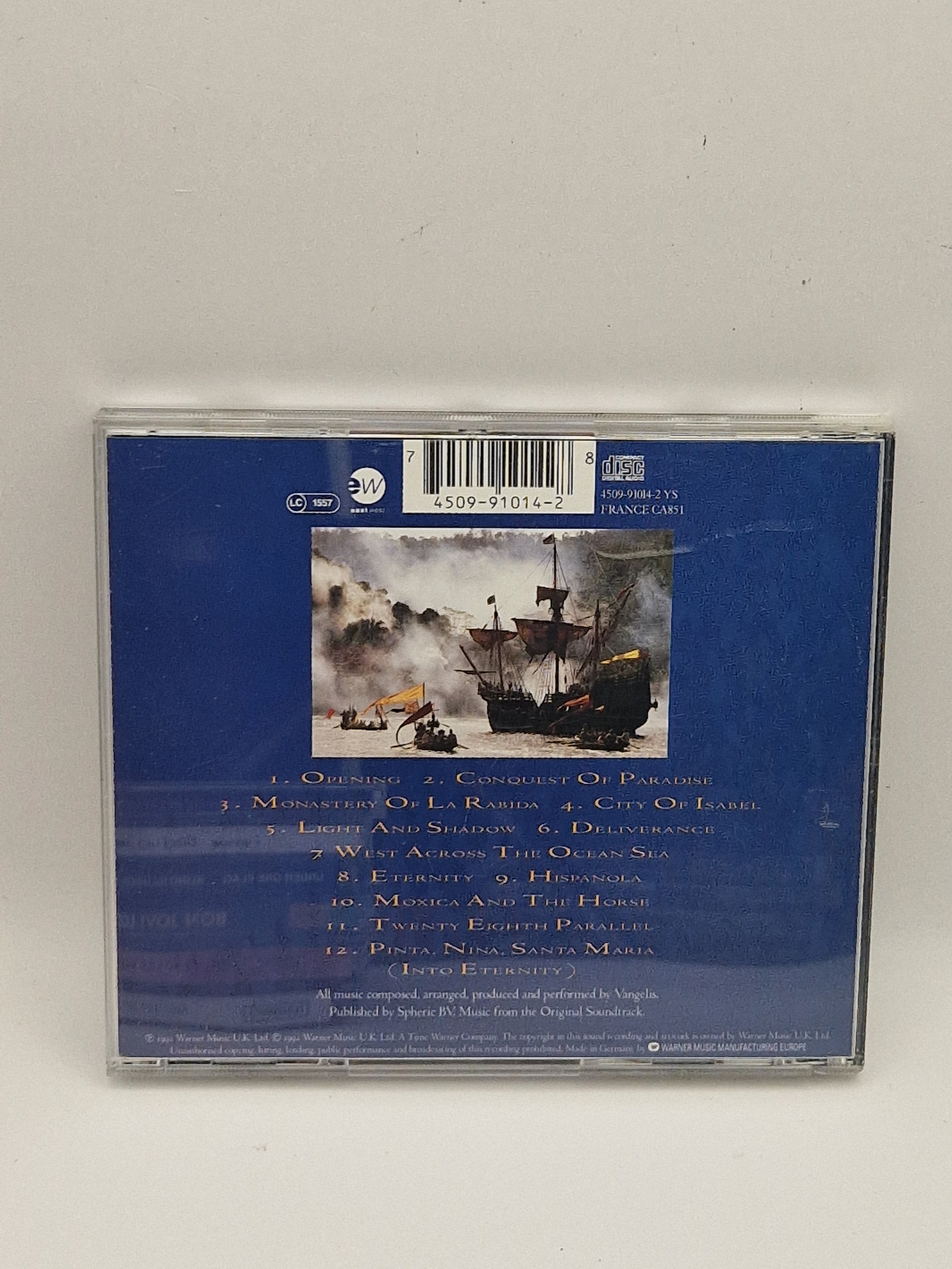Vangelis – 1492 - Conquest Of Paradise (Music From The Original Soundtrack), bakside med låter