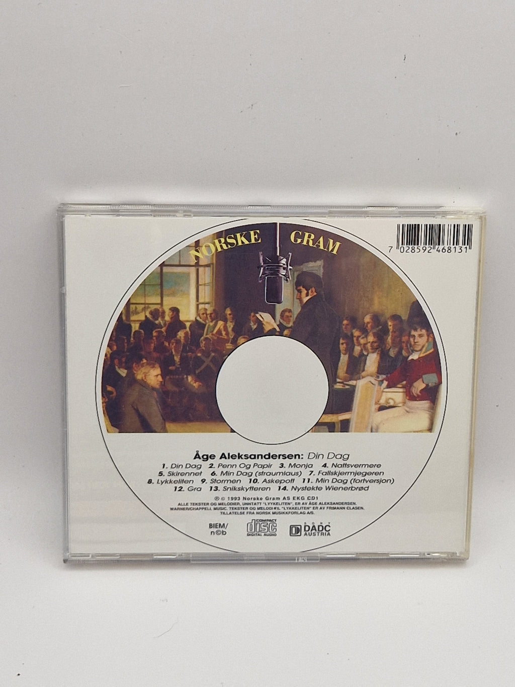 Ã…ge Aleksandersen – Din Dag bakside med låter