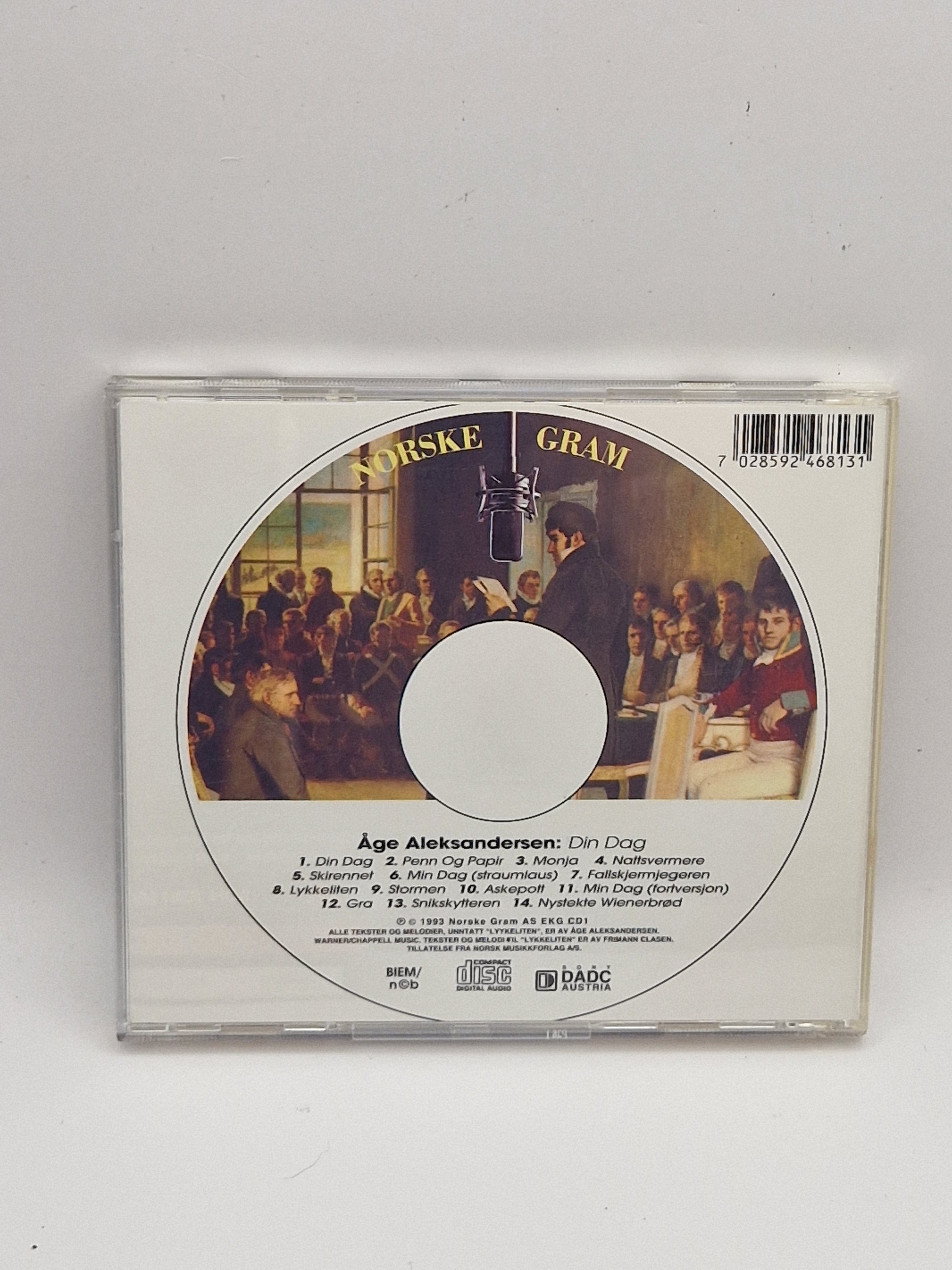 Ã…ge Aleksandersen – Din Dag bakside med låter