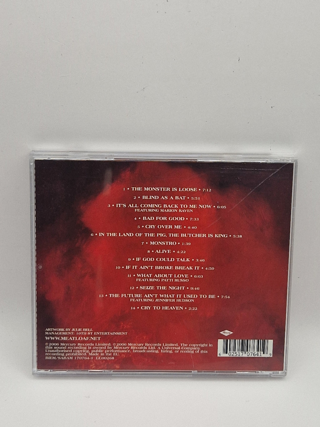 Meat Loaf – Bat Out Of Hell III - The Monster Is Loose bakside med låter