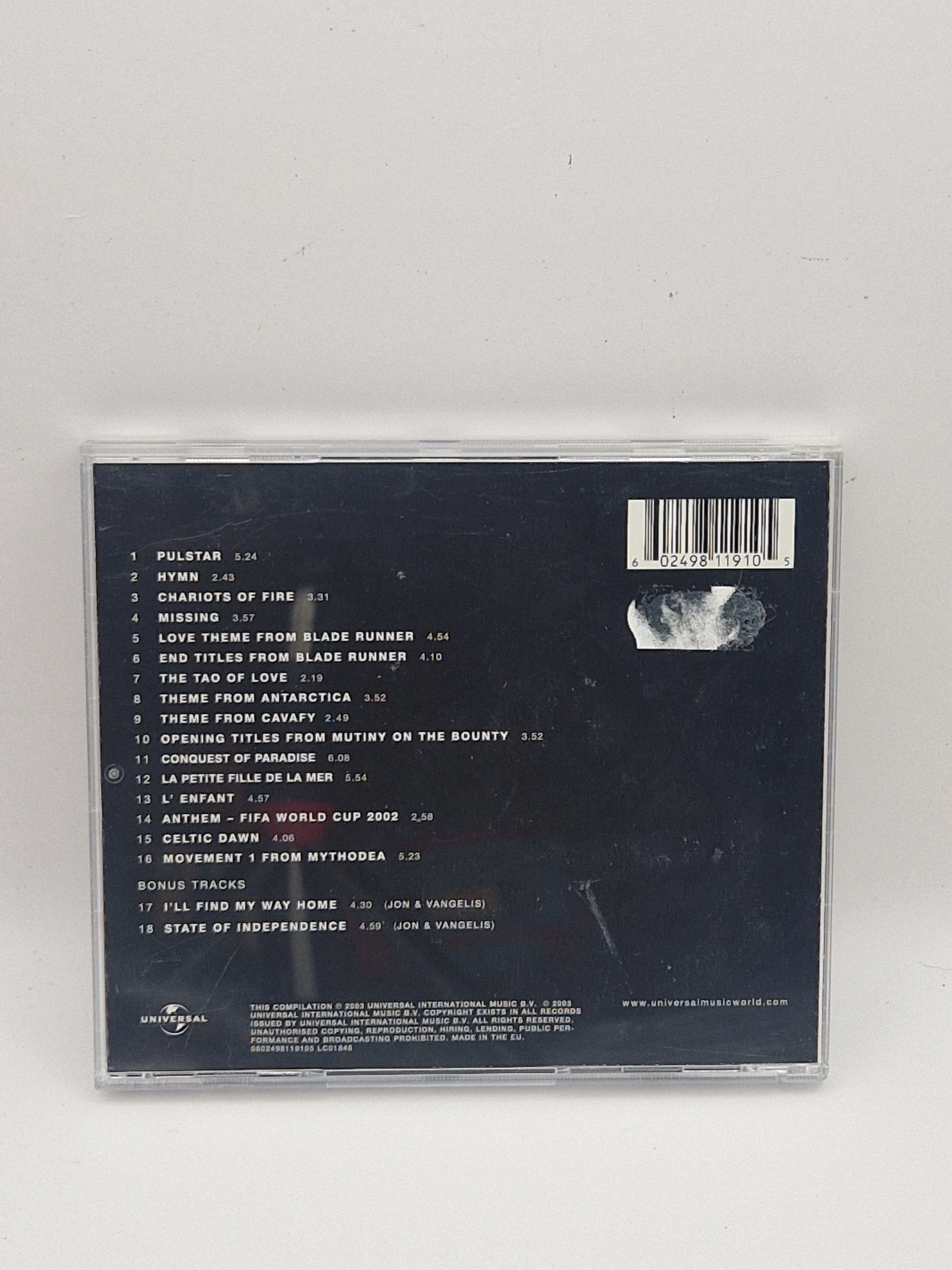 Vangelis – Odyssey - The Definitive Collection bakside