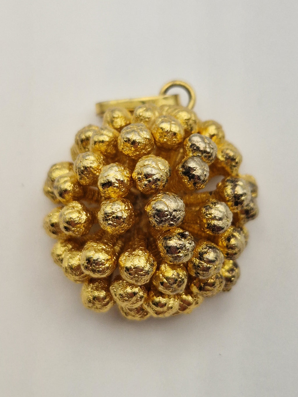 Flora Danica anheng i forgylt 925 sølv – front