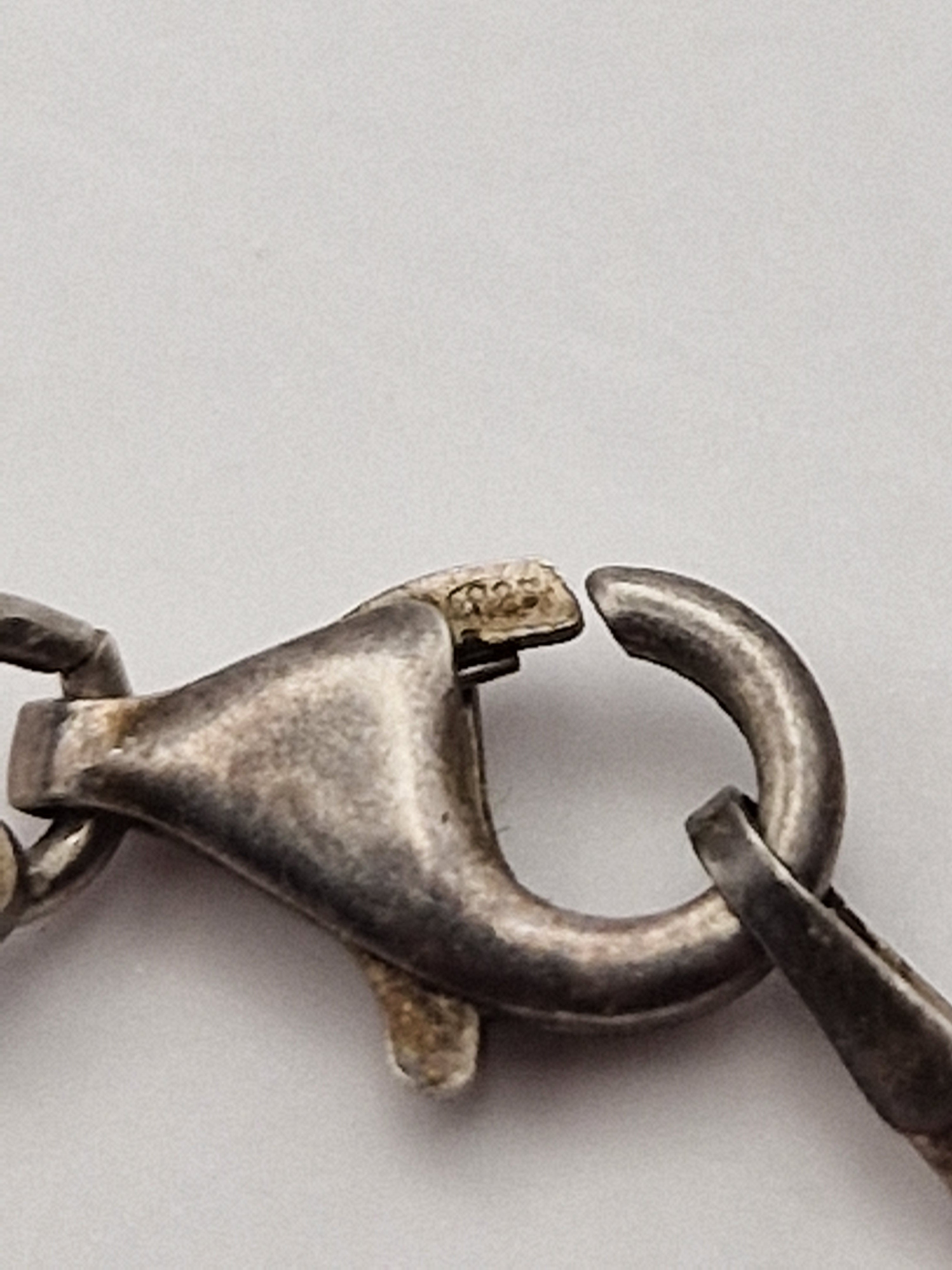 Solid karabinlås på halskjede i sølv 925