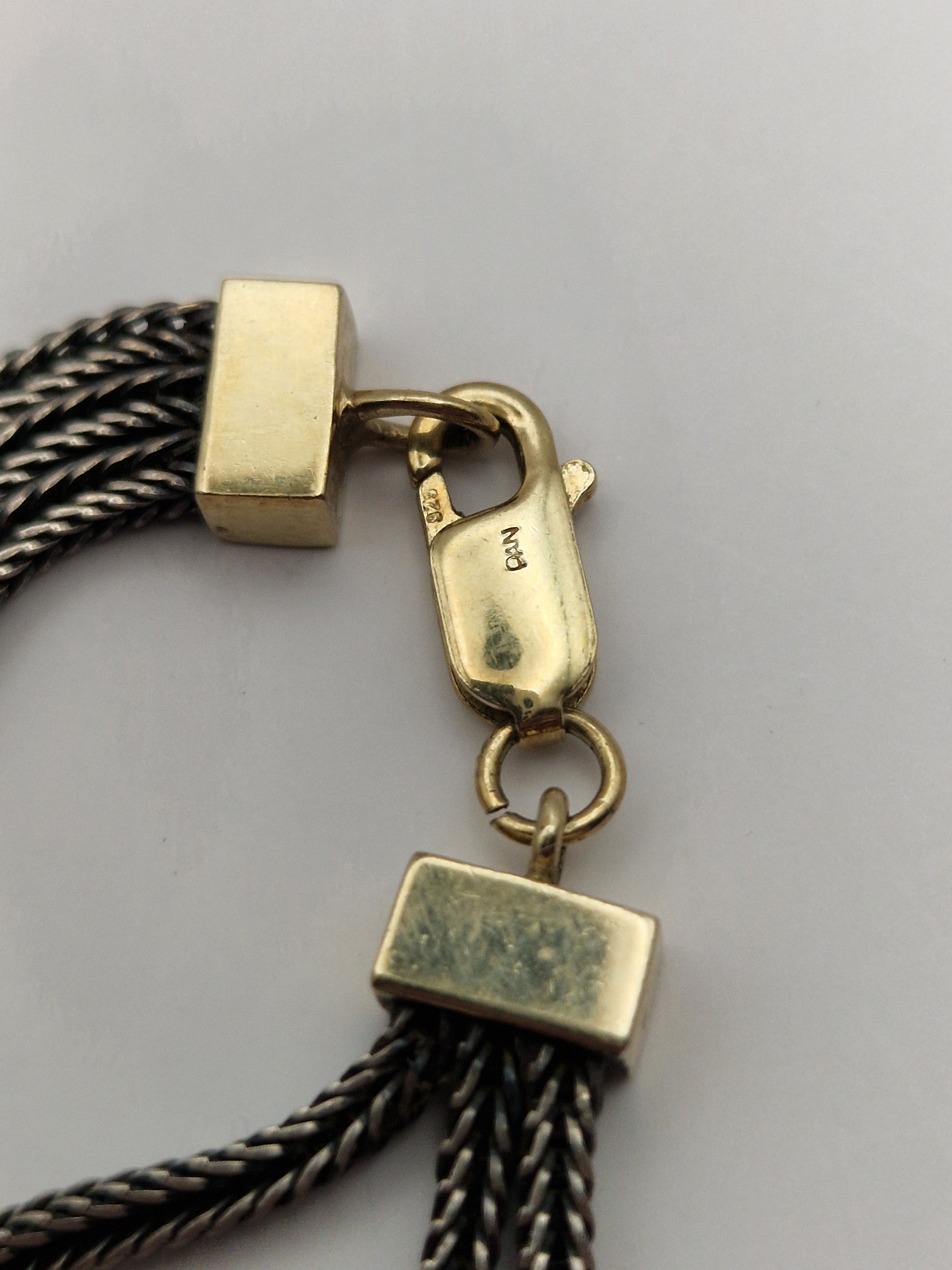 Karabinlås i 925 sølv merket PAN