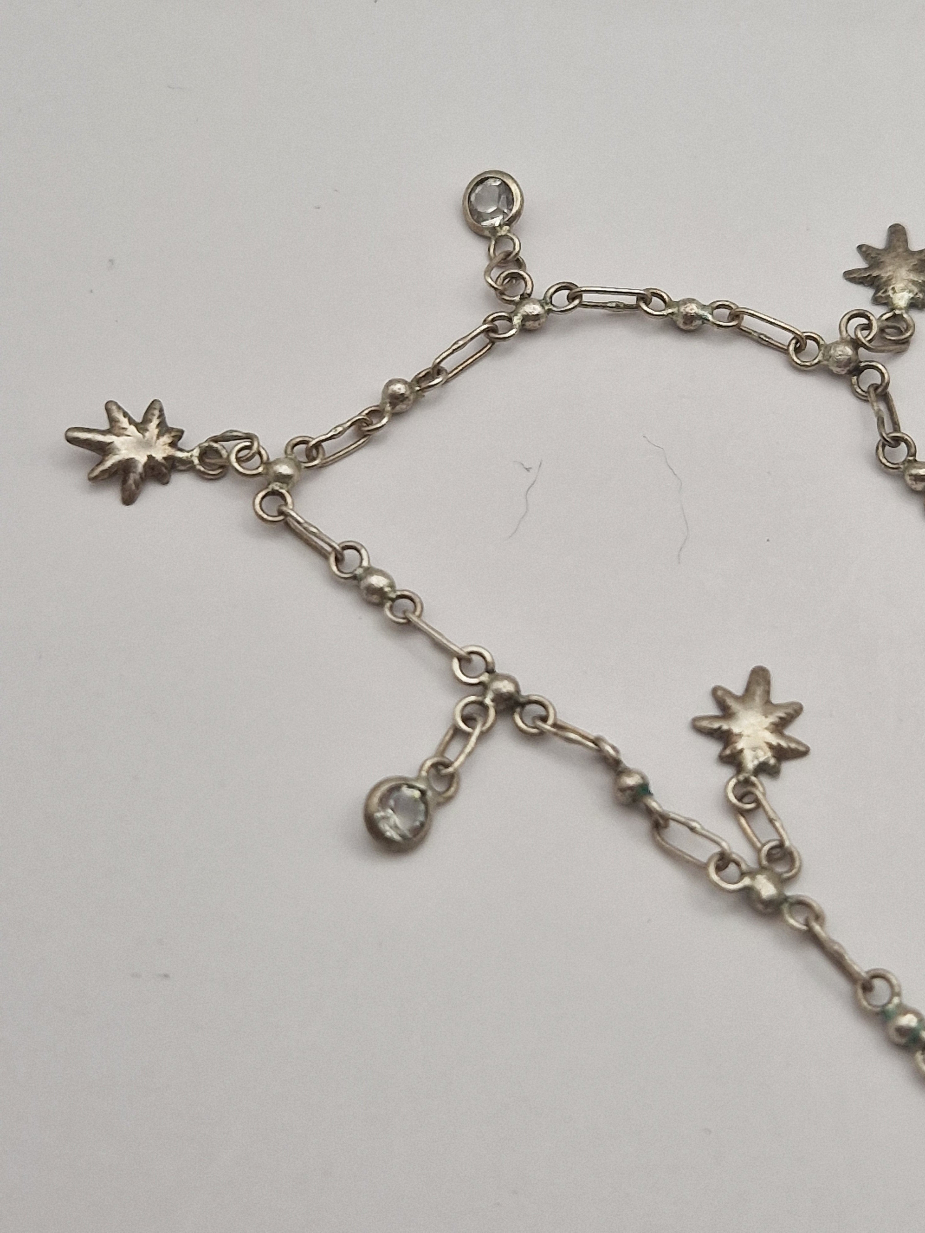 Detalj av charms og lenkestruktur