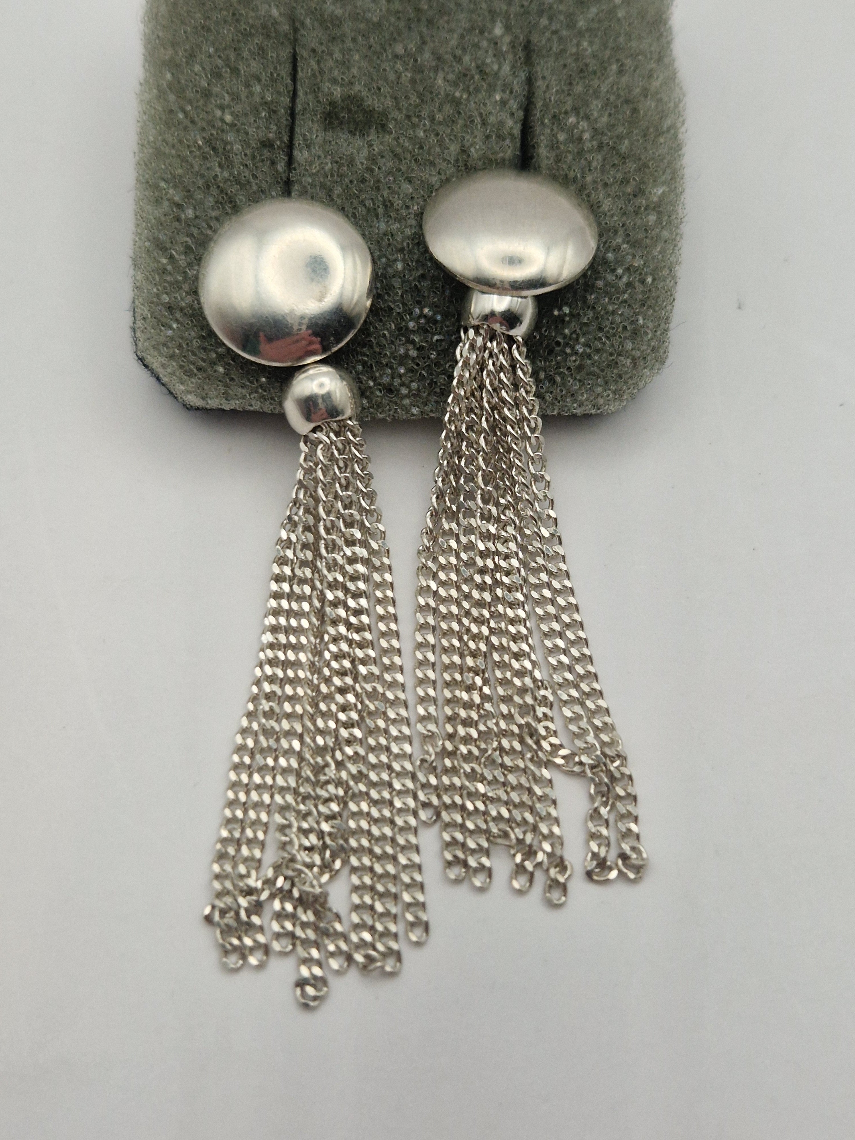 Sølv øredobber med frynser i 925 sterling sølv