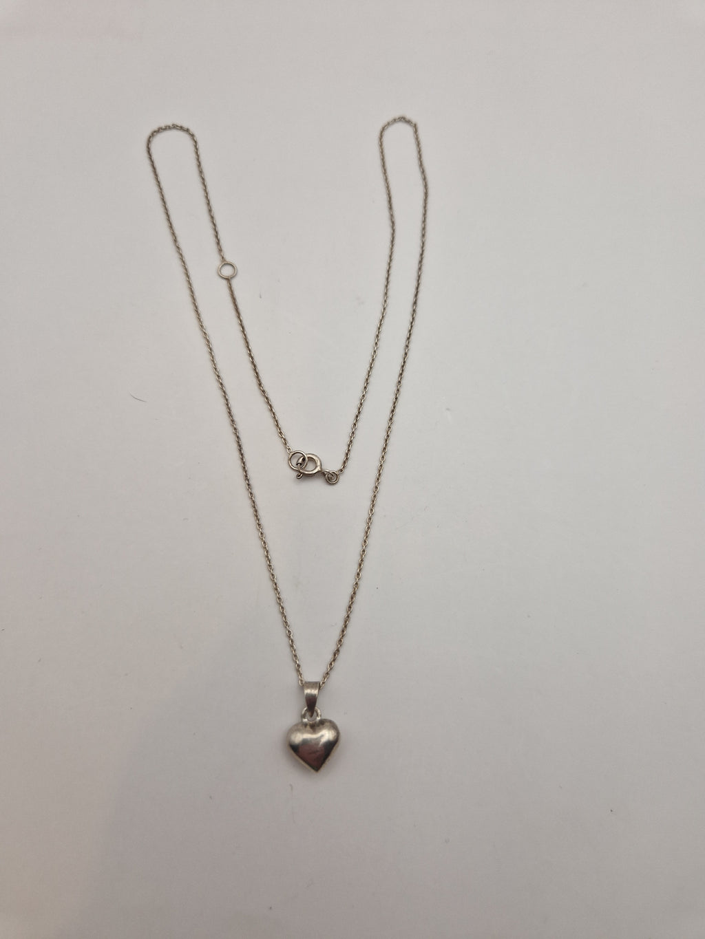 Sølvsmykke 925 med lite hjerteanheng