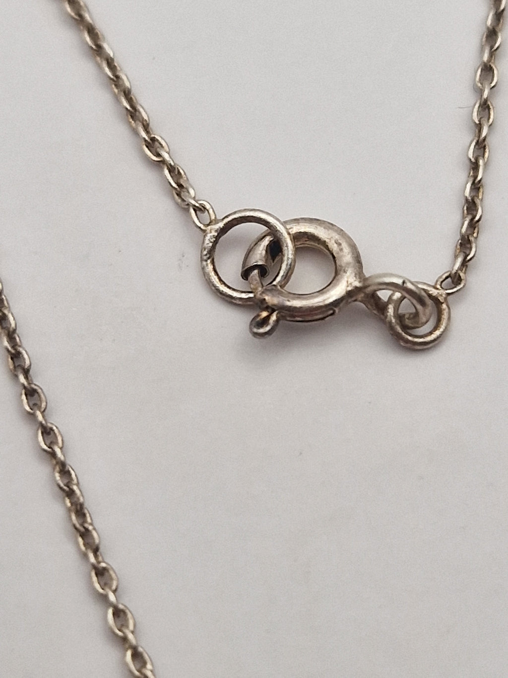 Lås og kjede i 925 sølv