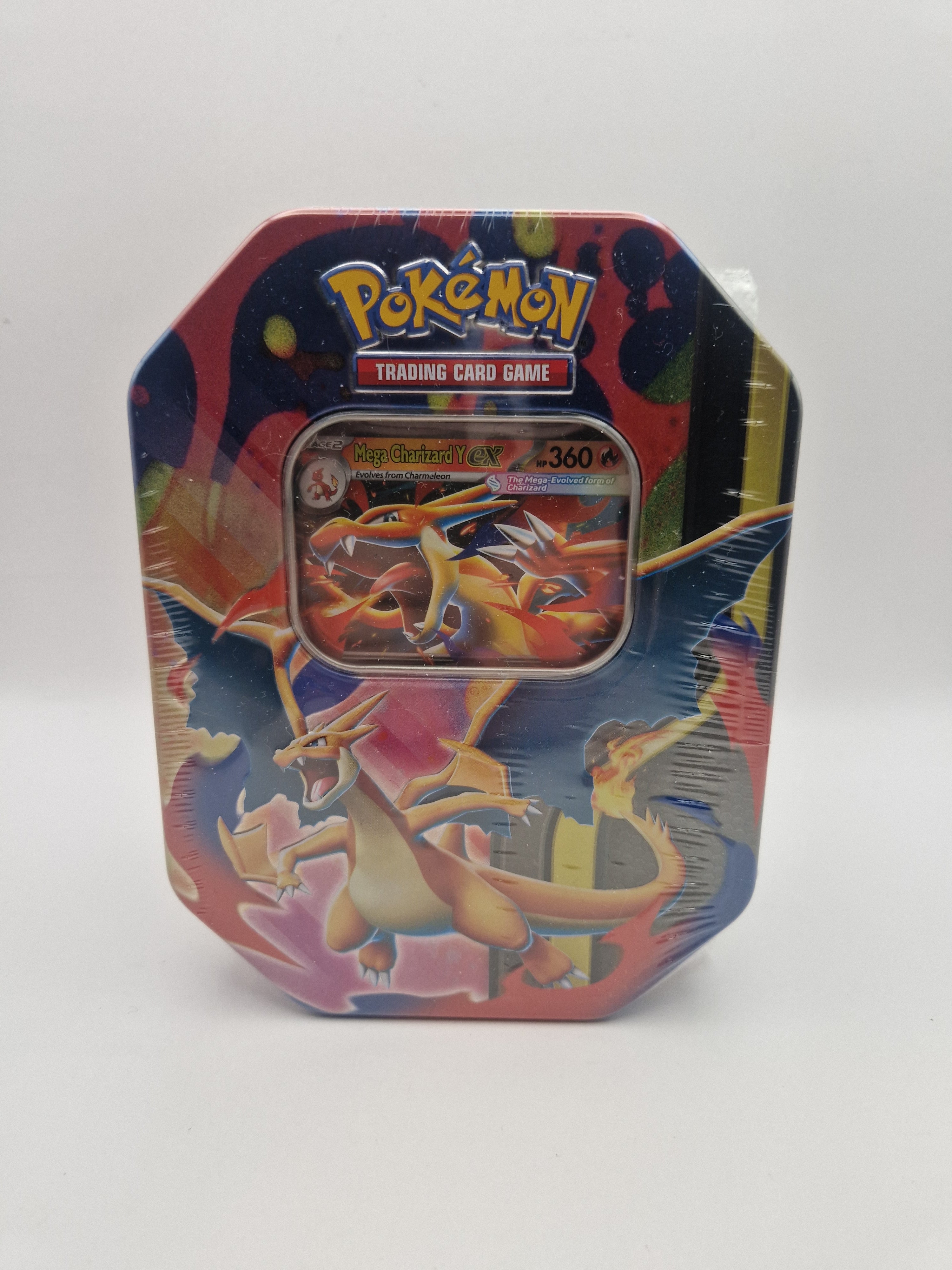Forside av Mega Charizard ex Tin