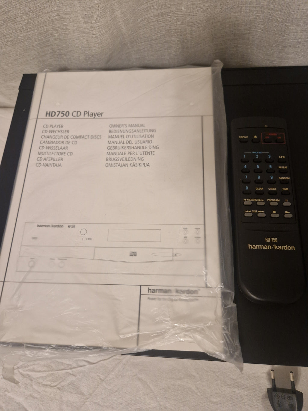 Original fjernkontroll og manual