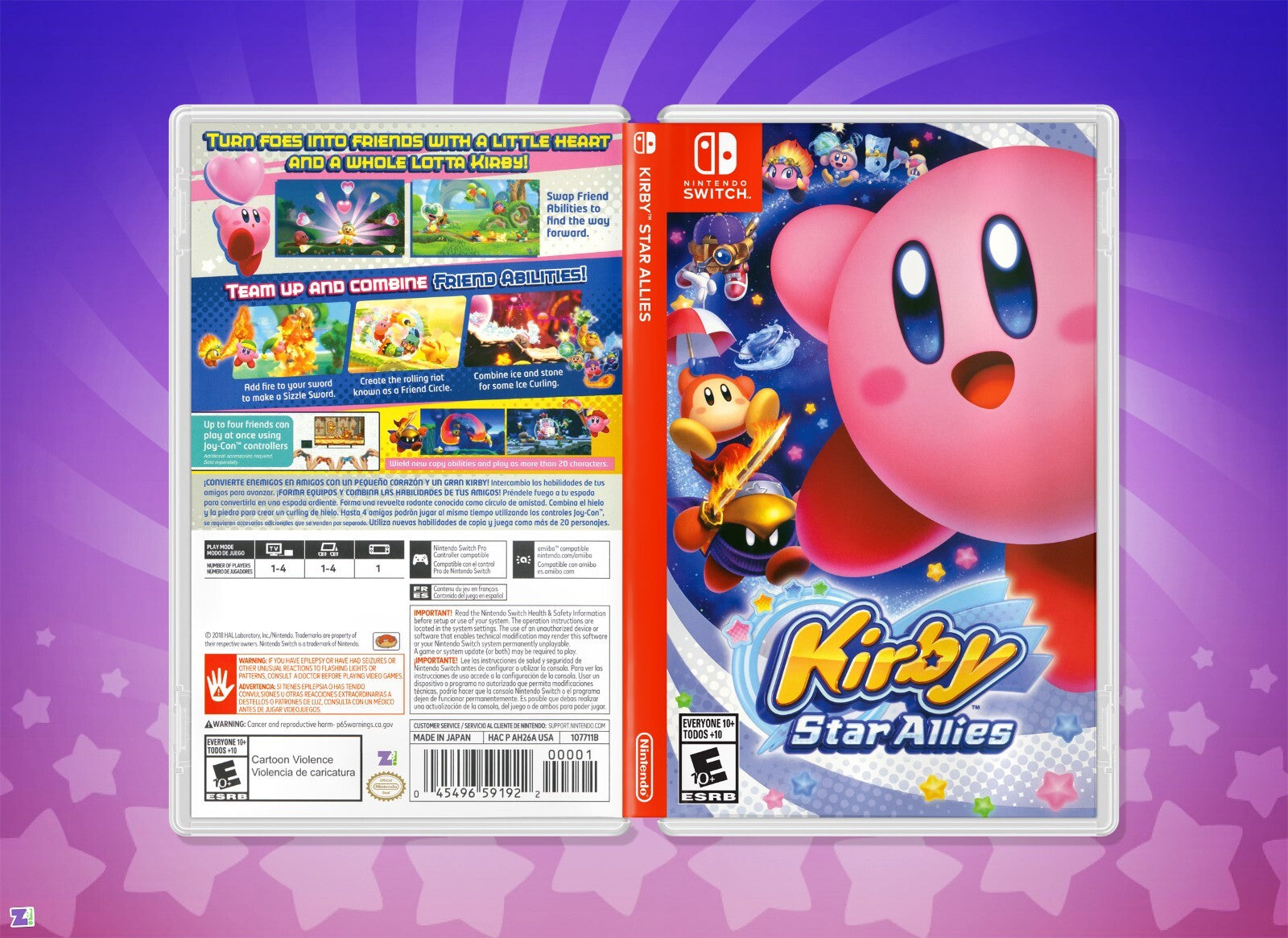 Kirby Star Allies Nintendo Switch PAL back cover