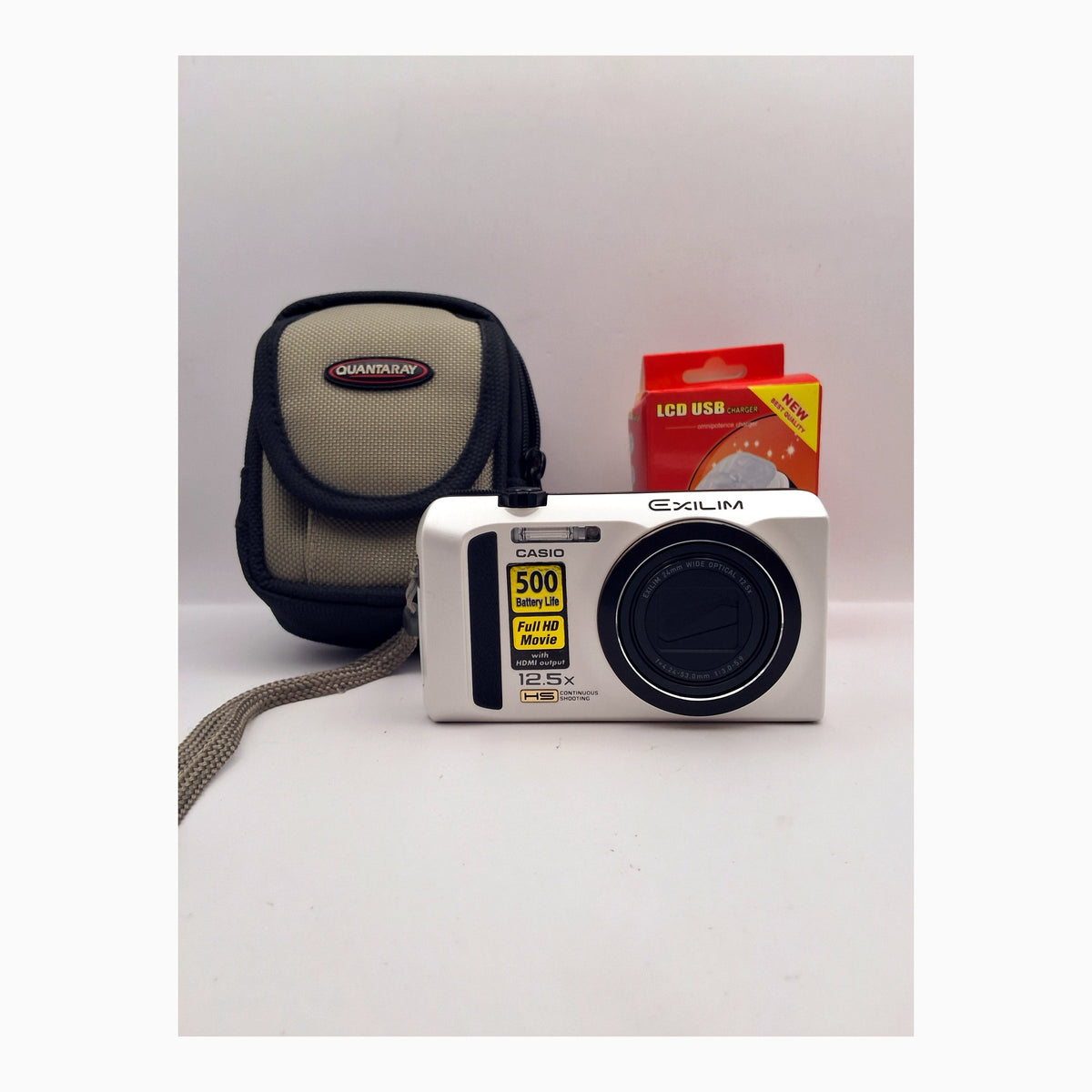 Casio Exilim EX-ZR100 digitalkamera sett forfra
