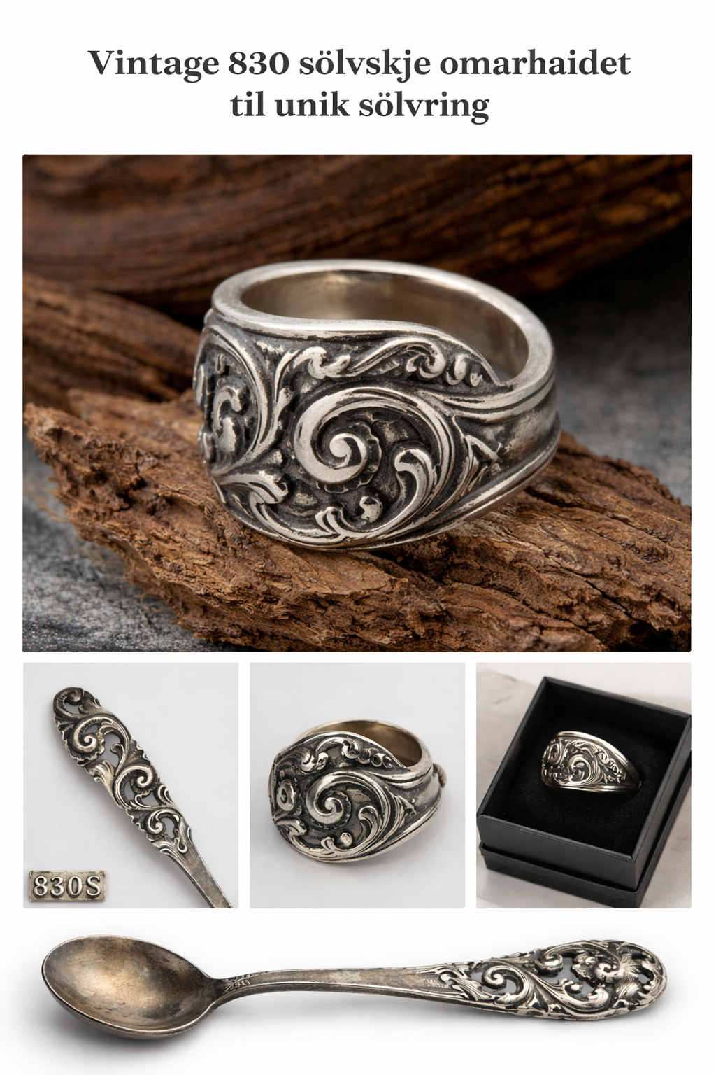 Eksempel på ring laget av tilsvarende skje (illustrativ transformasjon)