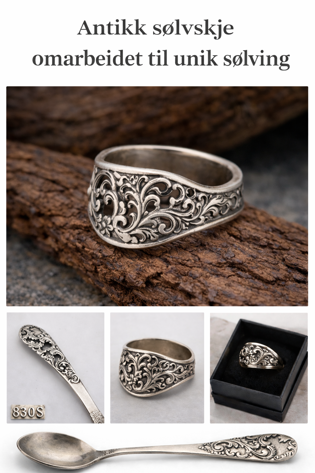 Historisk sølv forvandlet til moderne smykke