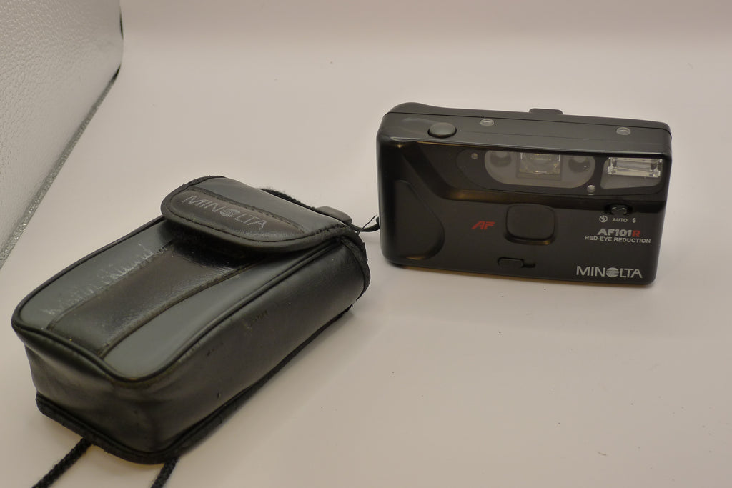 Minolta AF-101R – kompakt 35mm analogt kamera med autofokus og pålitelig blitz