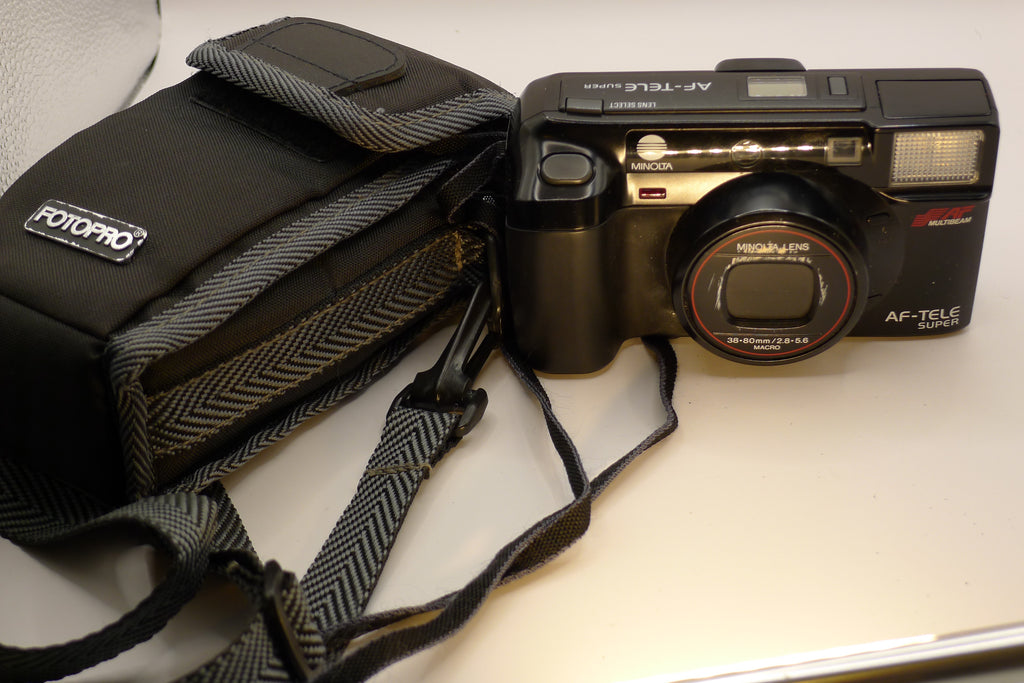 Minolta AF-Tele Super – Analogt 35 mm kamera til salgs 📷