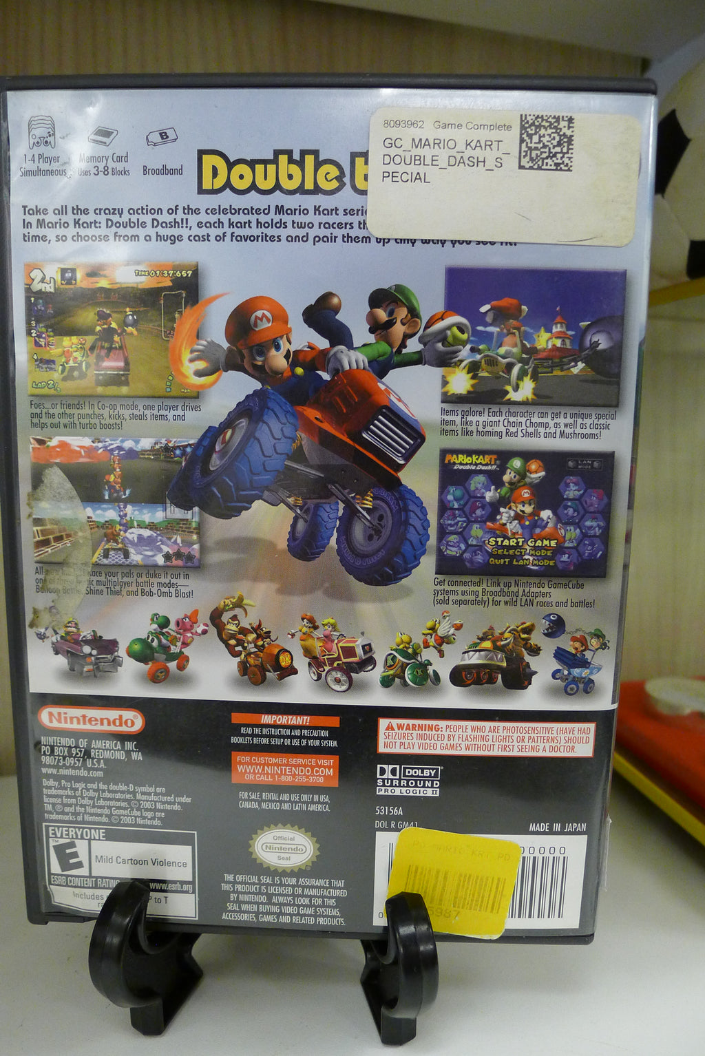 Mario Kart: Double Dash!! – Nintendo GameCube (NTSC, med BONUS DISC) | Selges