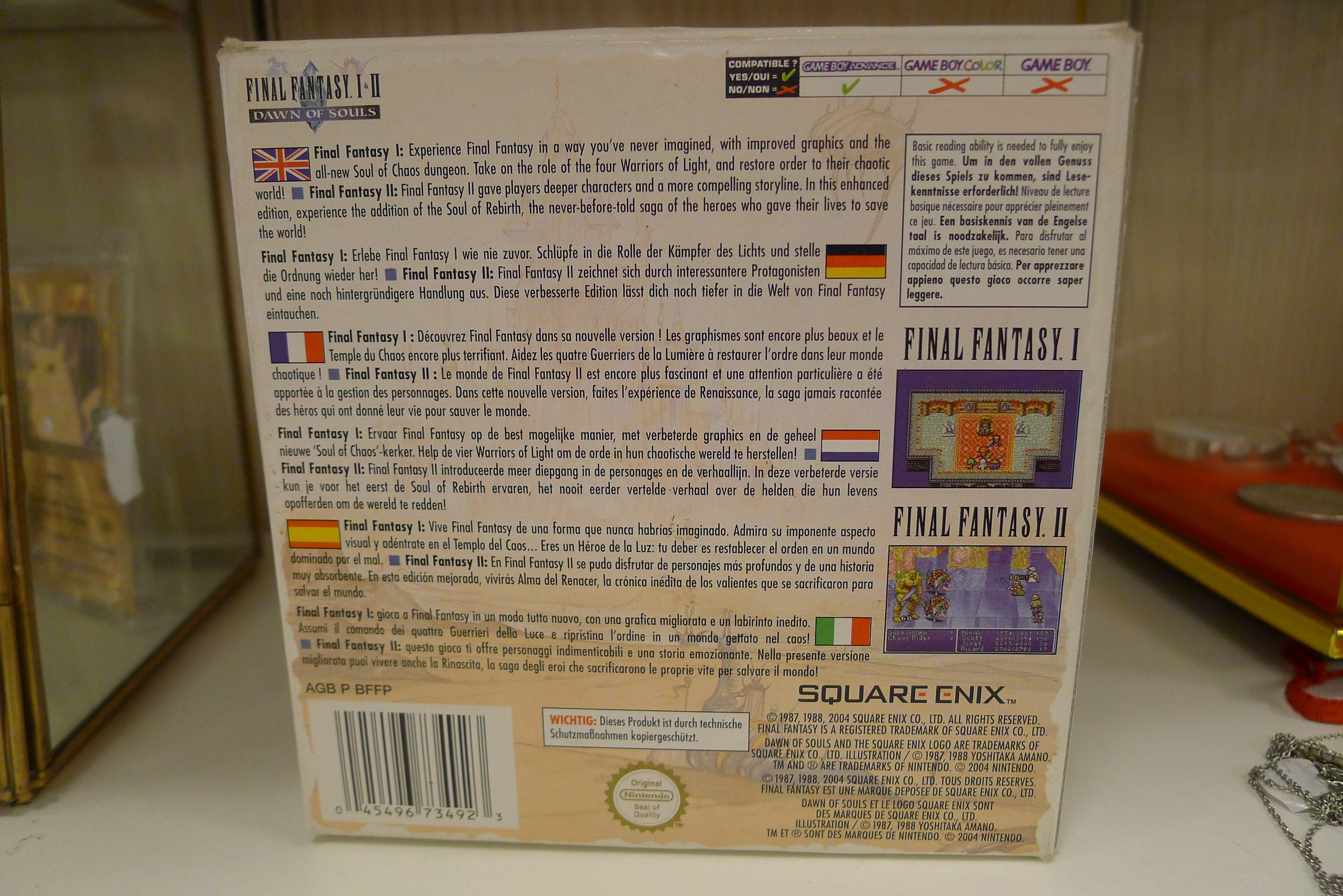 Final Fantasy I & II: Dawn of Souls – Game Boy Advance (PAL, CIB) | Selges