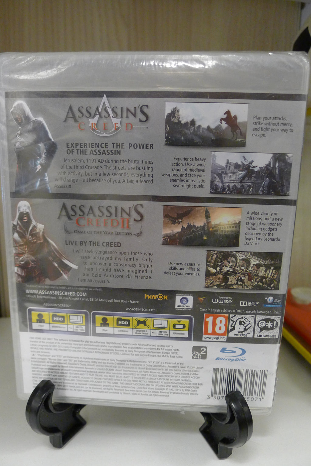 Assassin’s Creed 1 & 2 – Double Pack / Duo Edition (PlayStation 3, NYTT I PLAST / SEALED).
