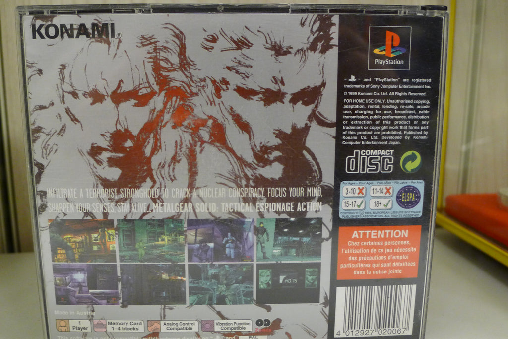Metal Gear Solid (PS1, PAL) – Komplett | Pent brukt