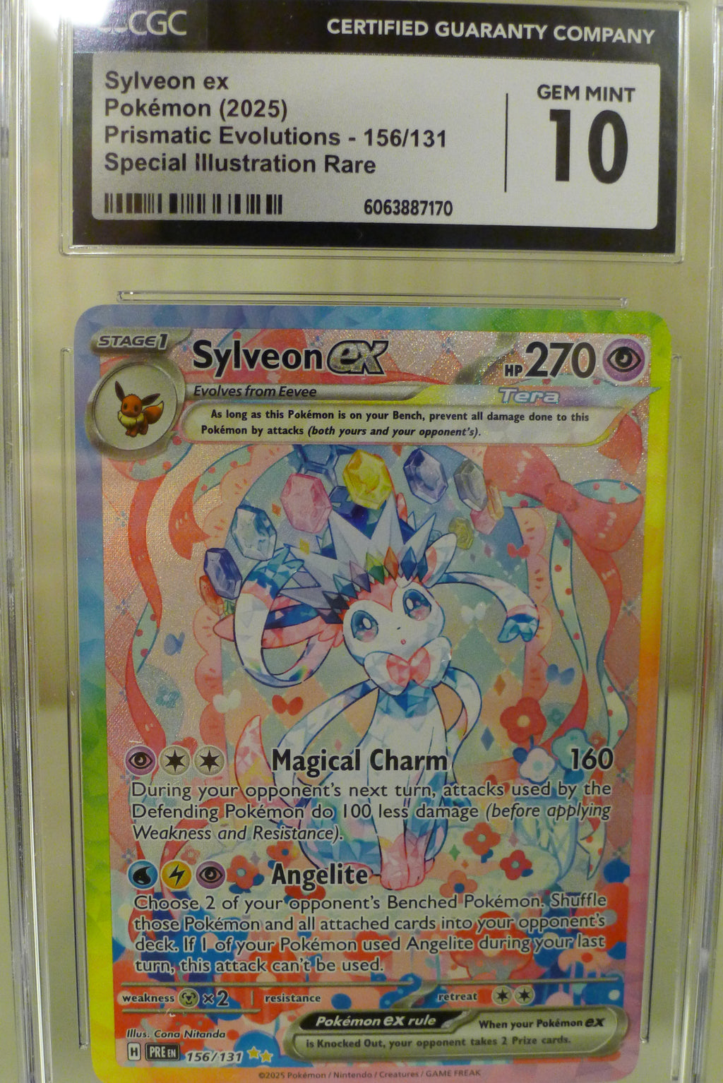 🌈 Sylveon ex – Special Illustration Rare (156/131) | Prismatic Evolutions | CGC 10 GEM MINT