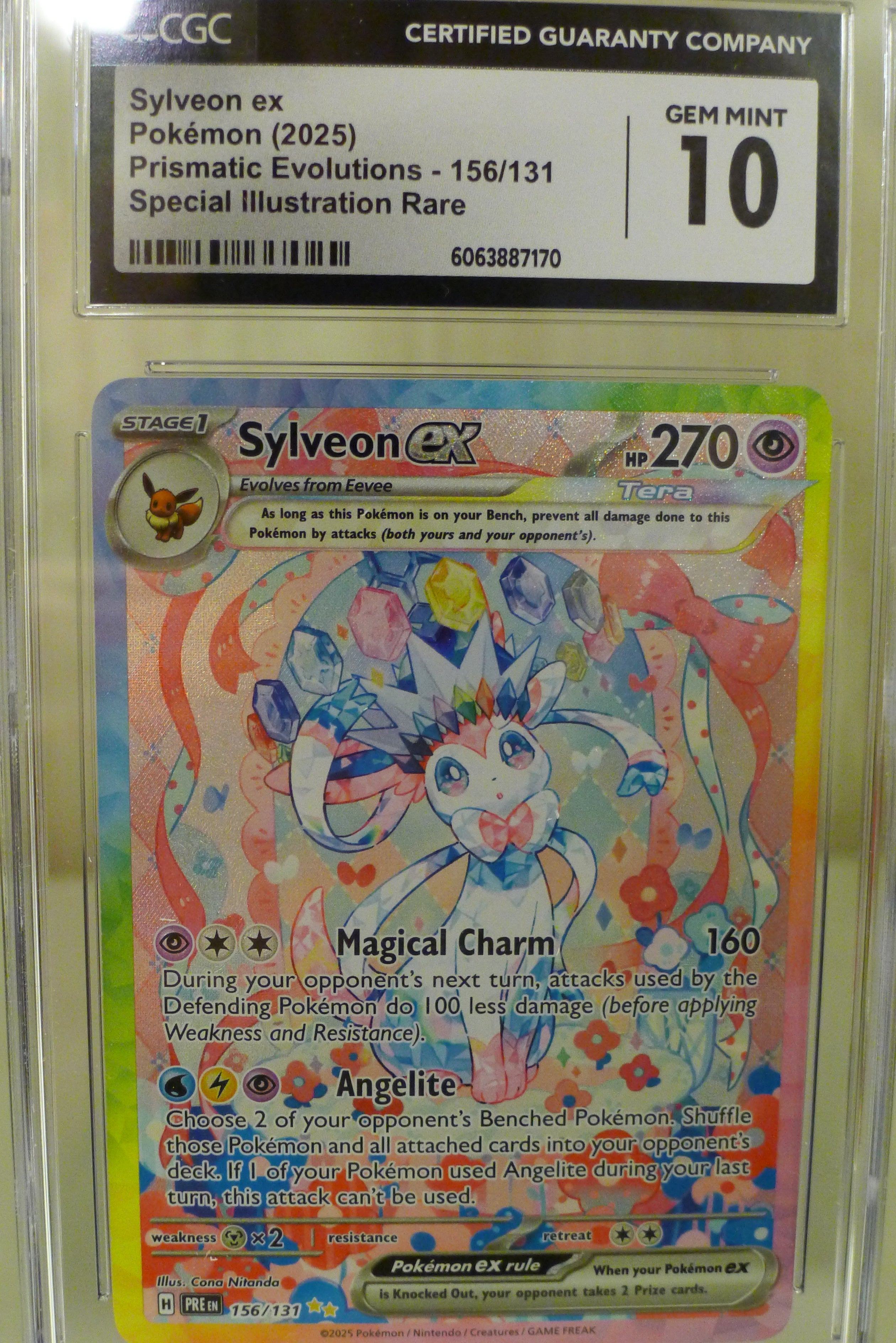 🌈 Sylveon ex – Special Illustration Rare (156/131) | Prismatic Evolutions | CGC 10 GEM MINT