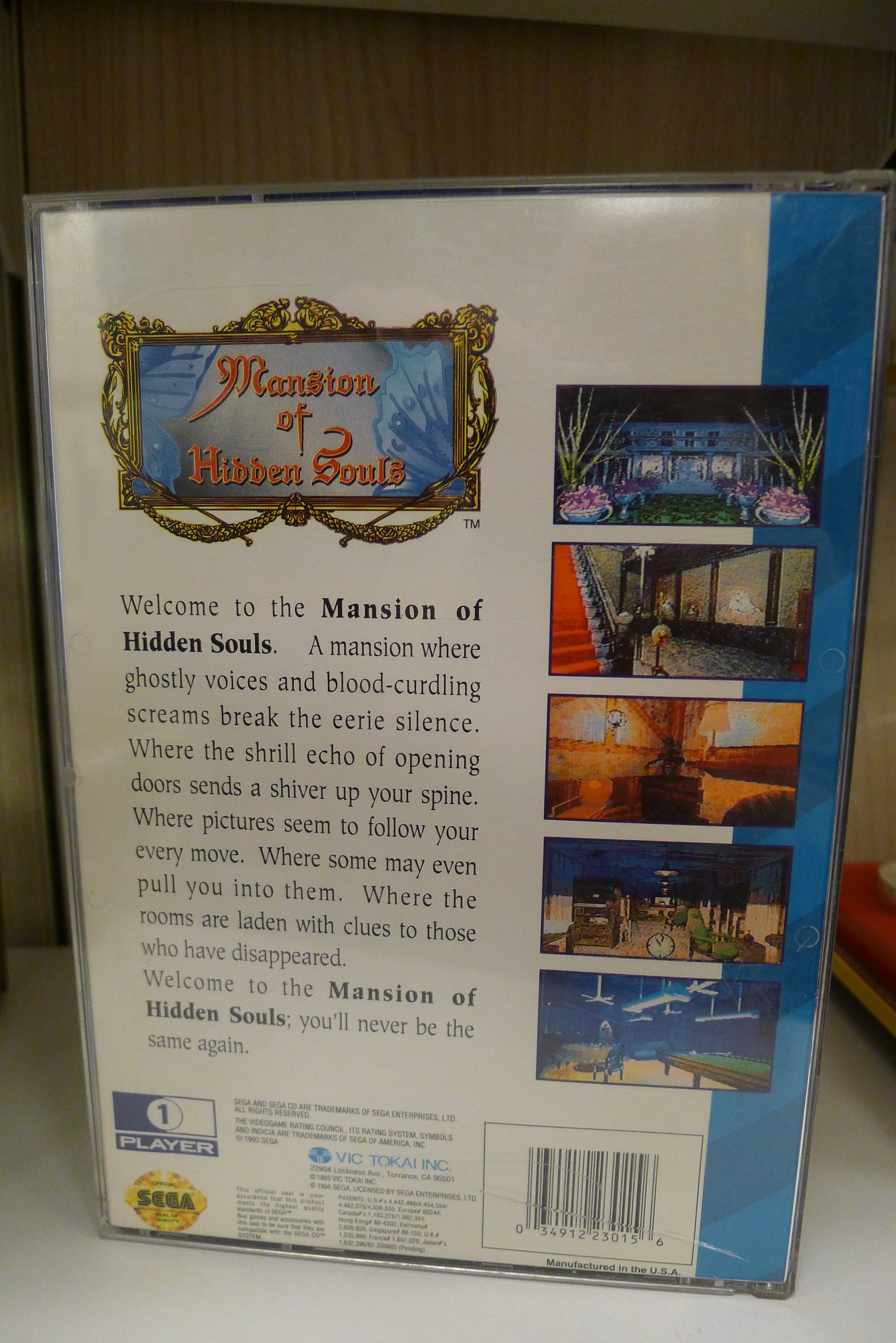 Mansion of Hidden Souls – SEGA CD – Komplett – Pent Brukt – Retro Sega Classic