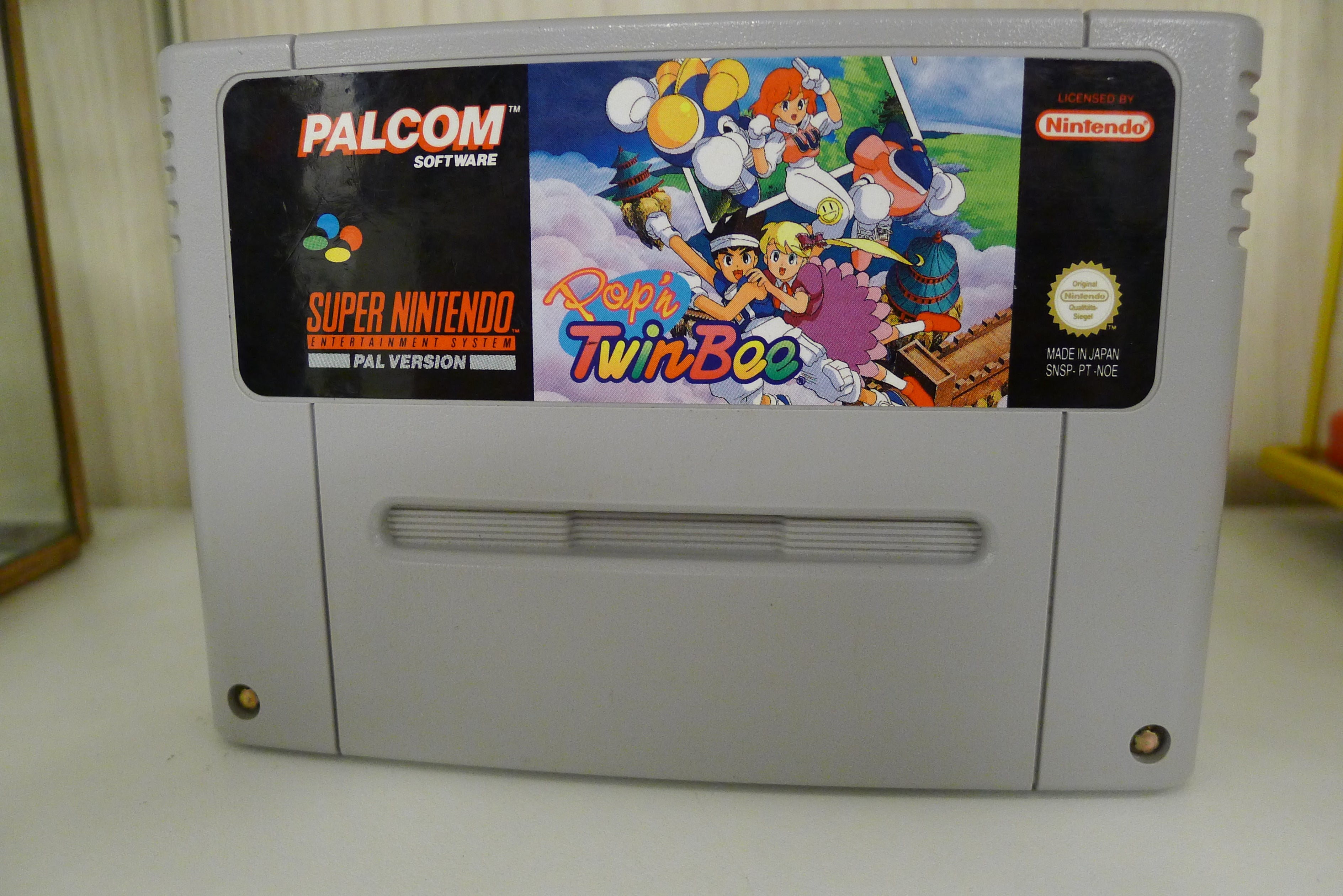 Pop’n TwinBee – SNES Super Nintendo (PAL) – Original Cartridge – God Brukt Tilstand