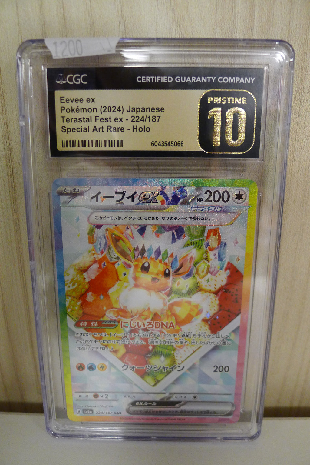 ⭐ Eevee ex – Japanese Terastal Fest ex 224/187 – CGC Pristine 10 – Sjelden SAR – Til salgs ⭐