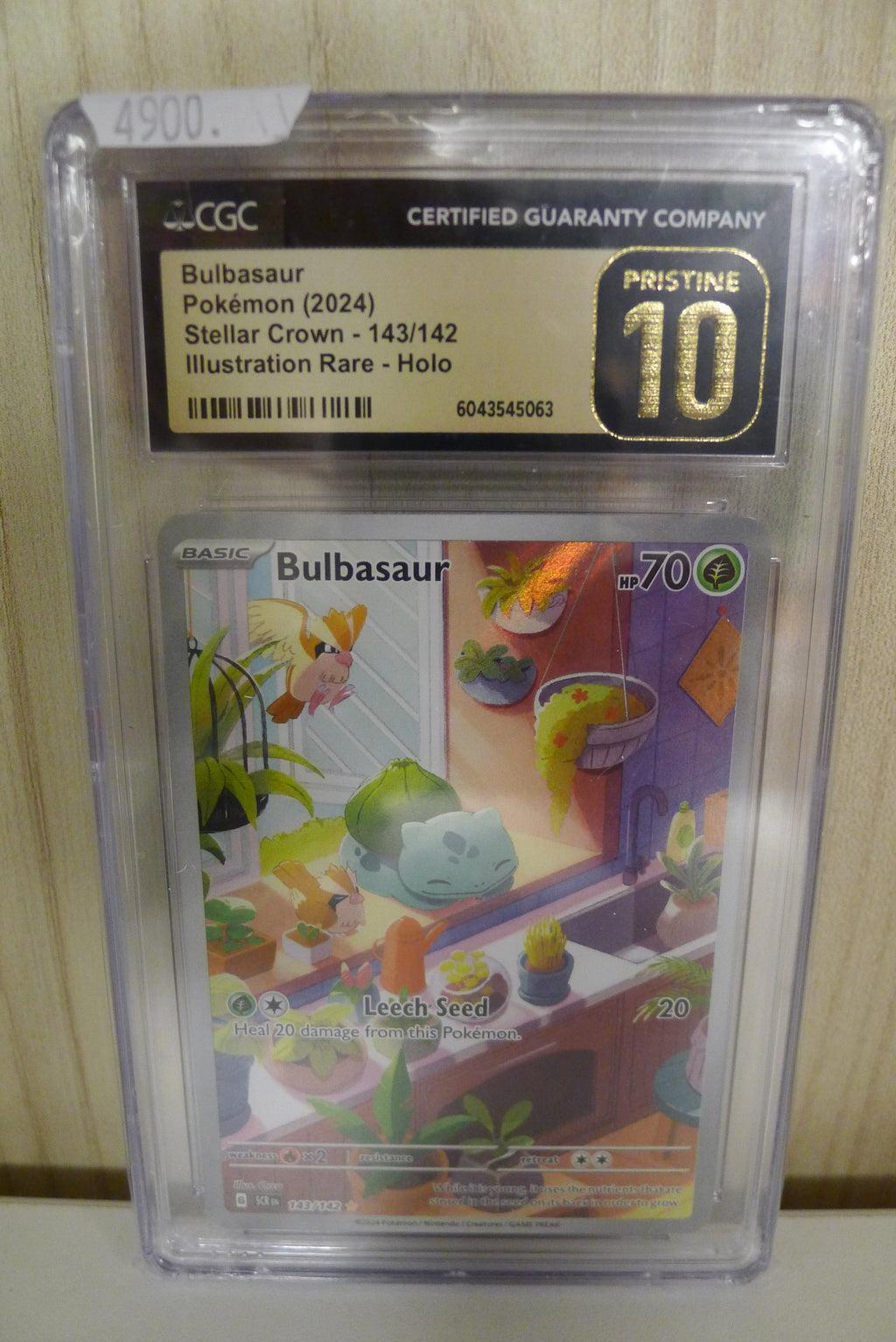 🌿 Bulbasaur Illustration Rare – CGC Pristine 10 – Stellar Crown (2024)