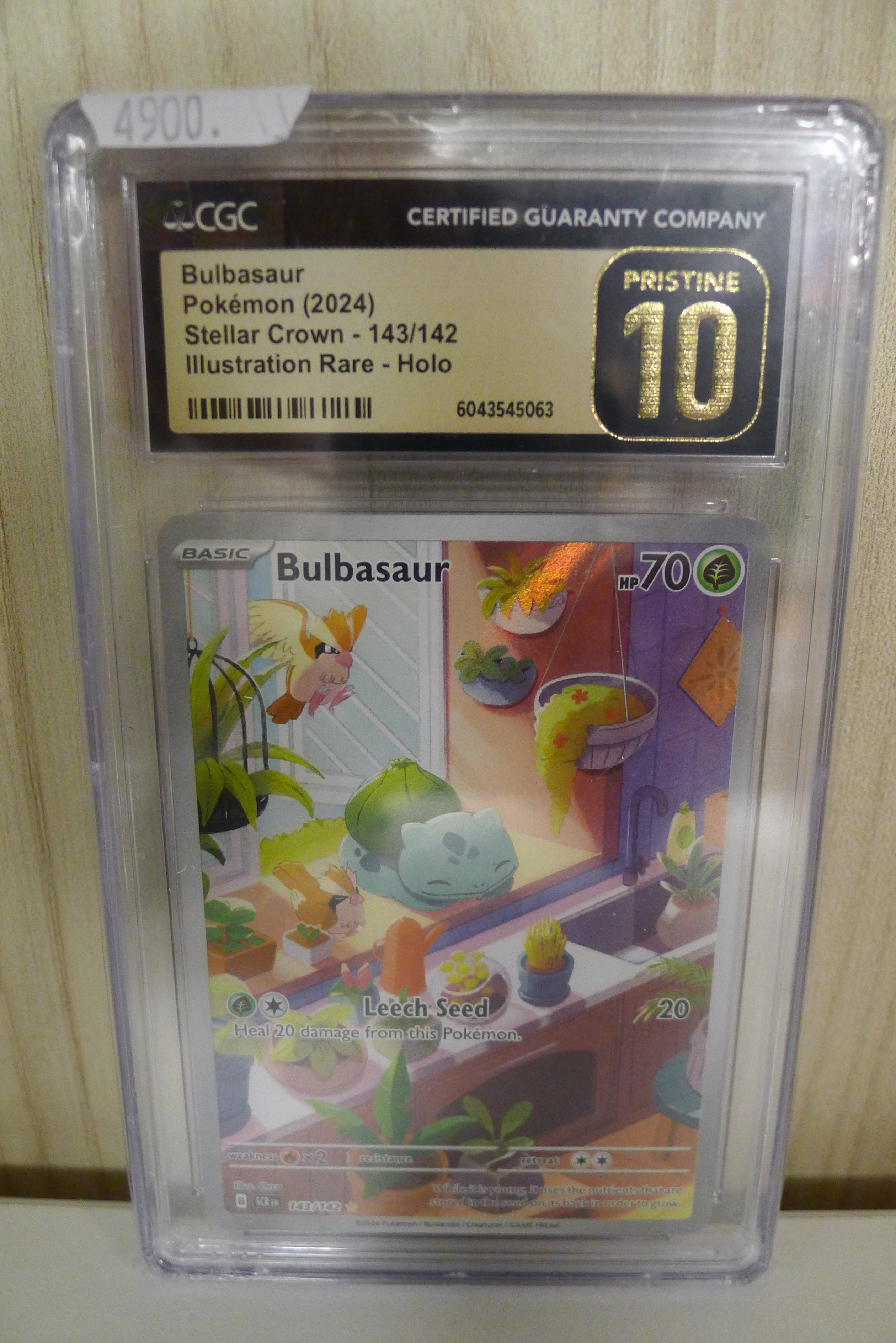 🌿 Bulbasaur Illustration Rare – CGC Pristine 10 – Stellar Crown (2024)