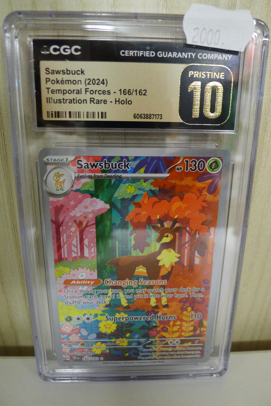 🌟 Sawsbuck Illustration Rare – Temporal Forces – CGC Pristine 10 | Perfekt samlerkort!