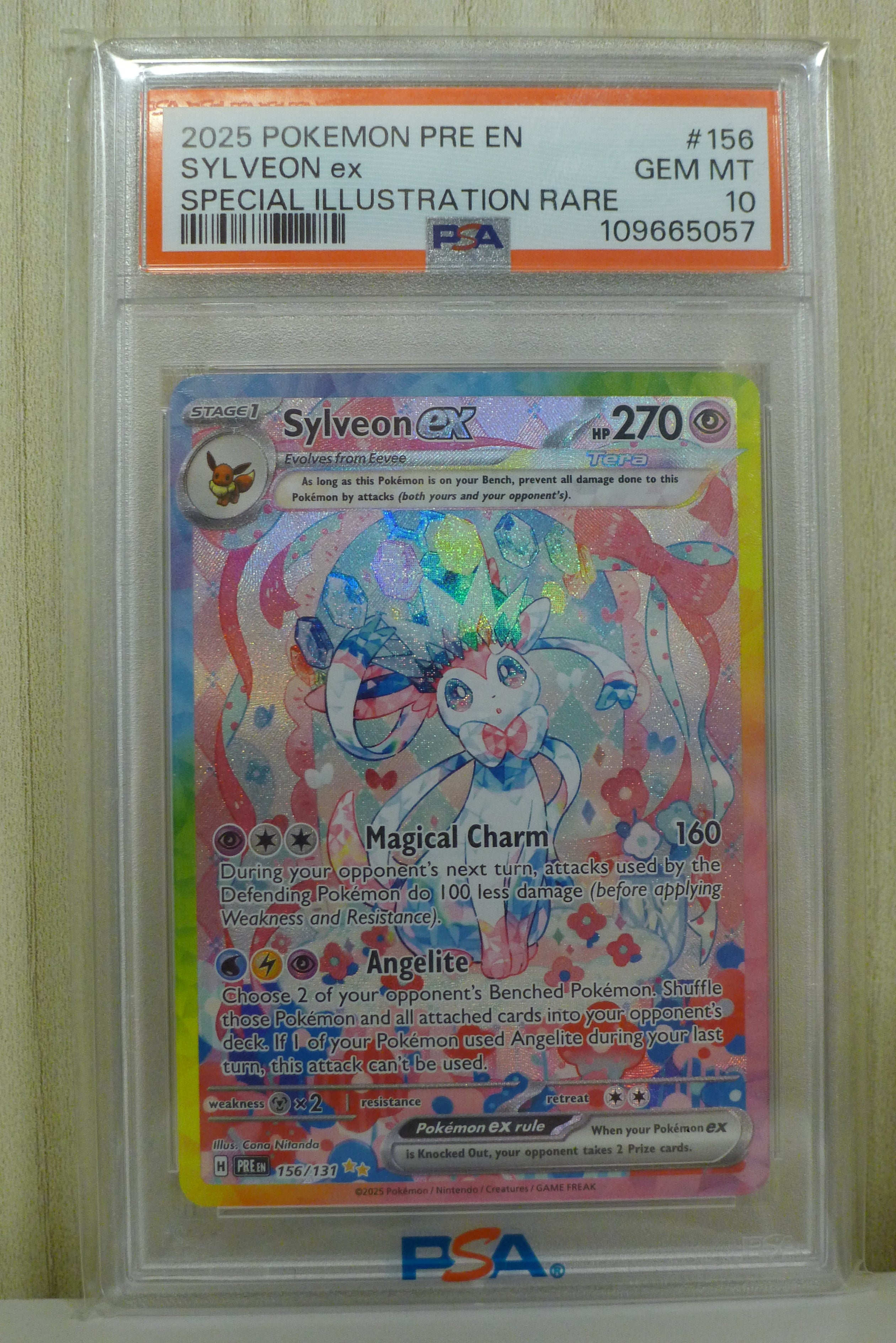 Sylveon #156 – Prismatic Evolutions, PSA 10 Gem Mint