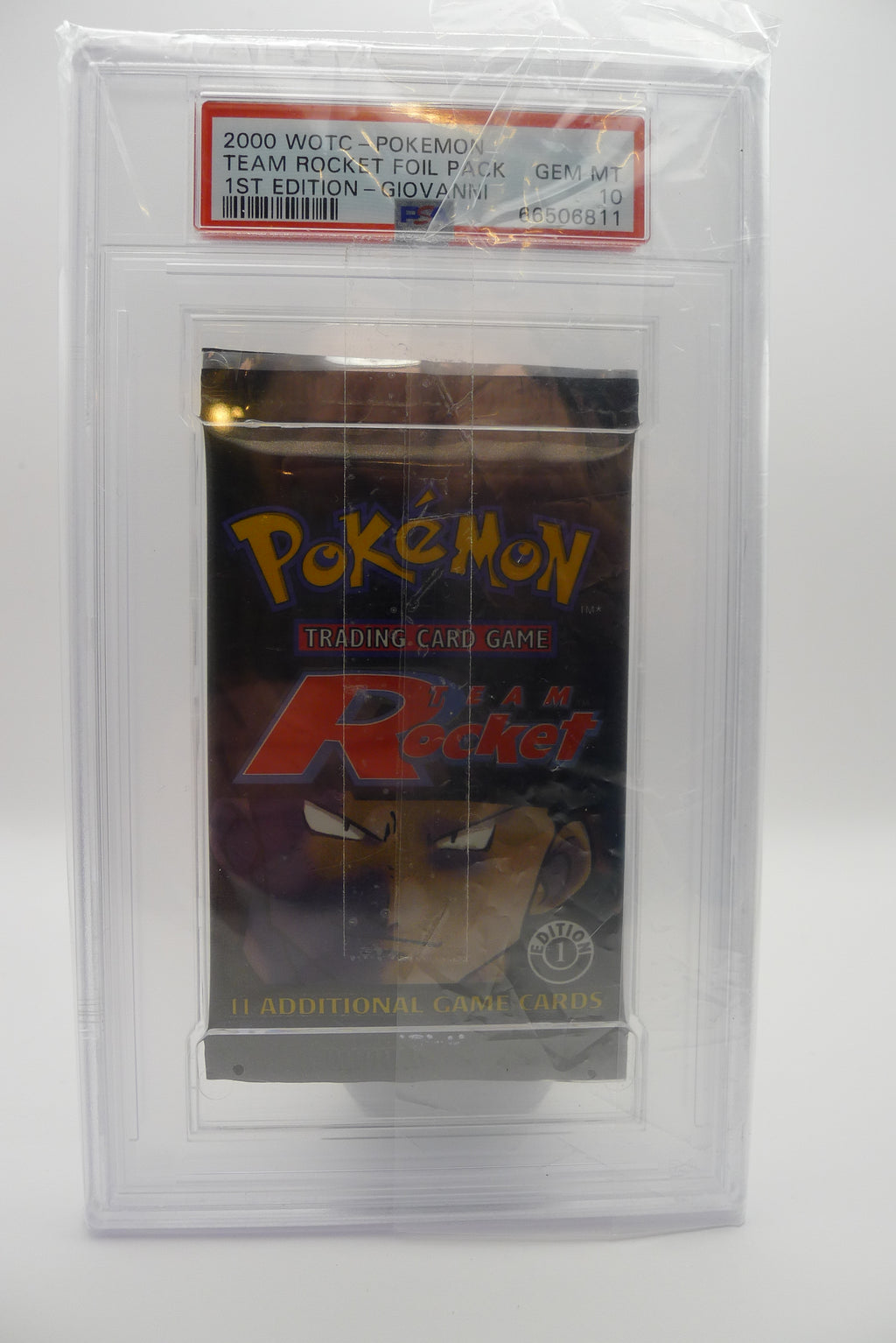 🟥 3. PSA 10 Team Rocket 1st Edition – Giovanni Booster Pack